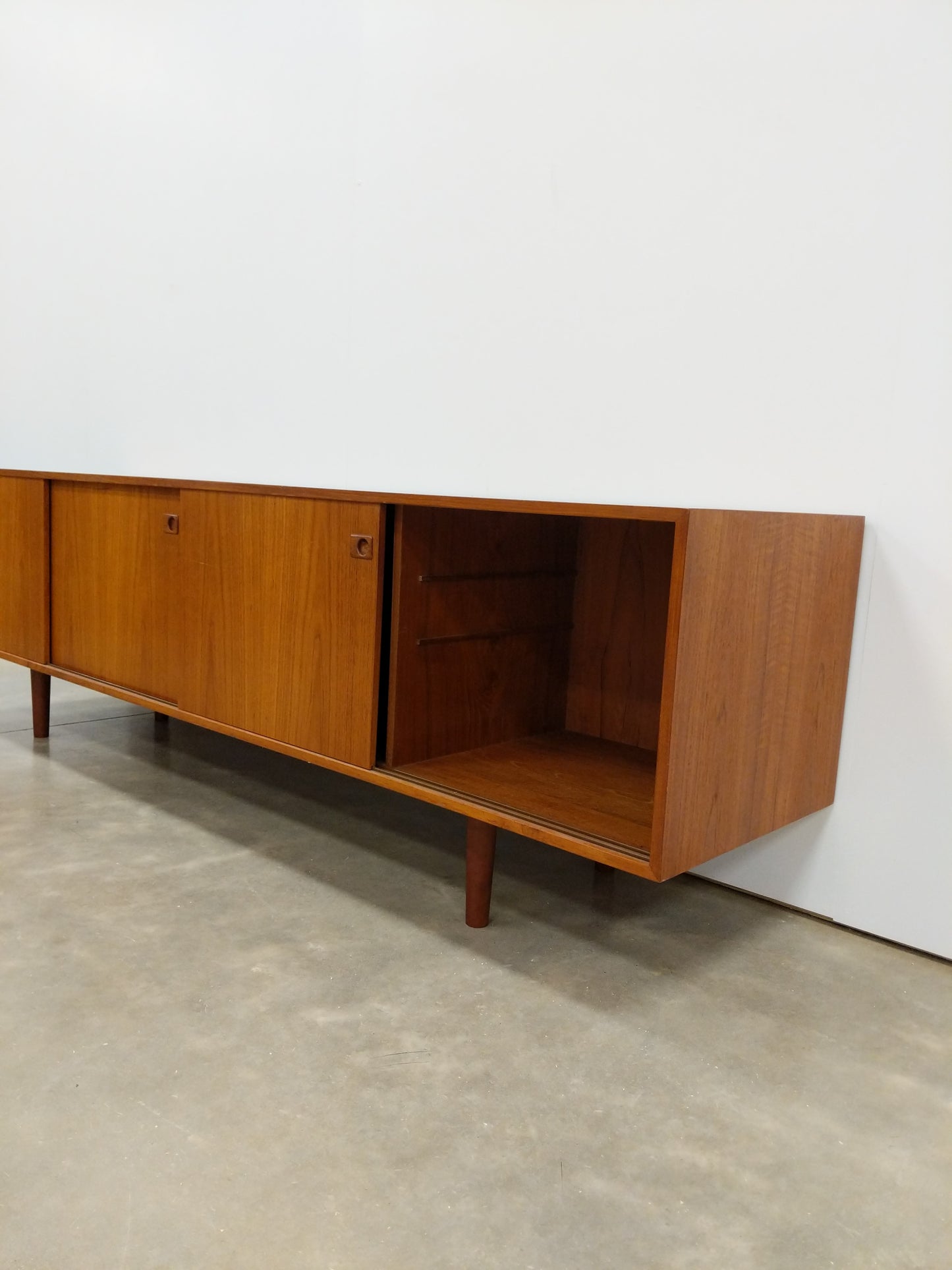 Vintage Mid Century Modern Teak Credenza