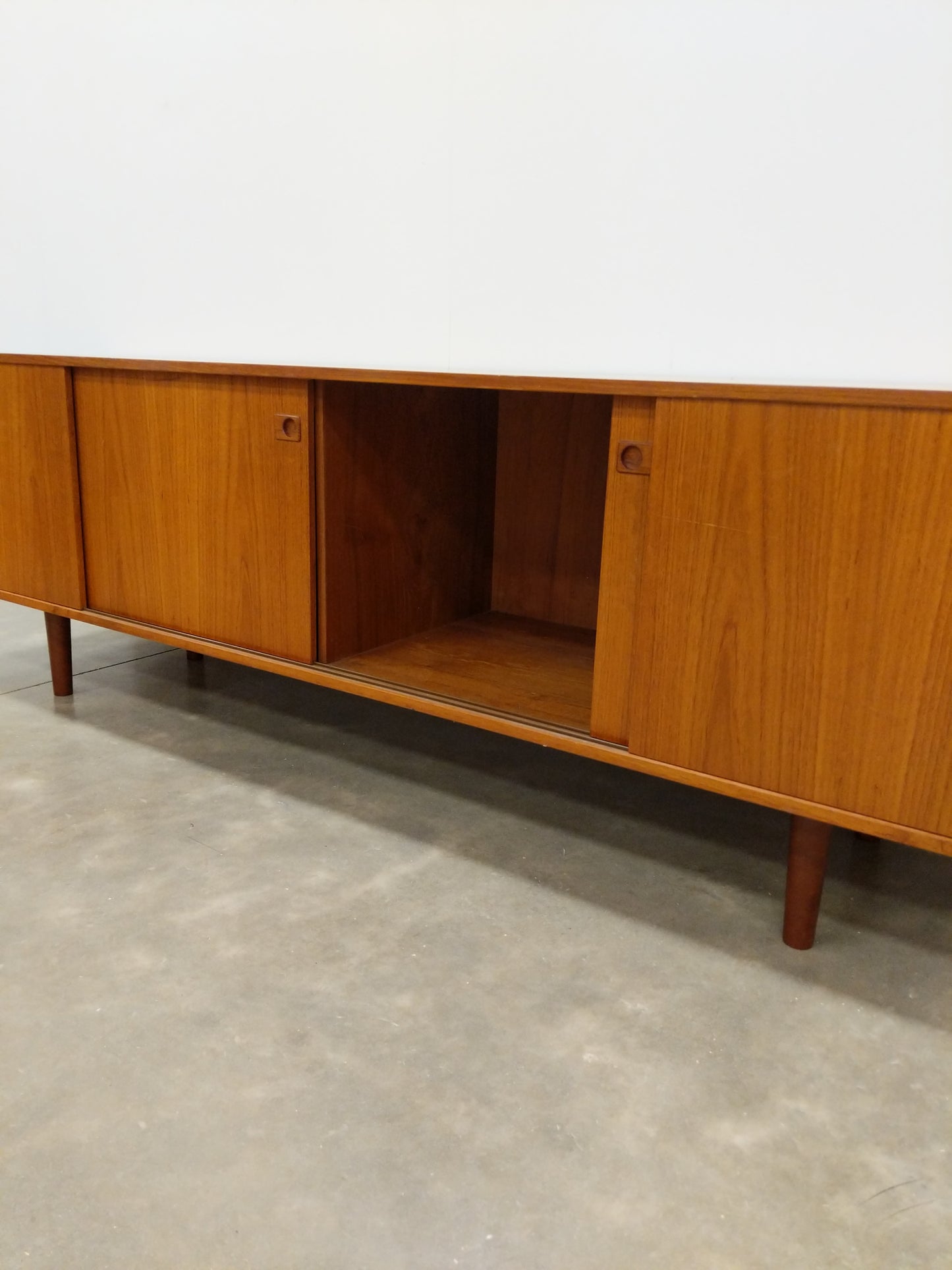 Vintage Mid Century Modern Teak Credenza
