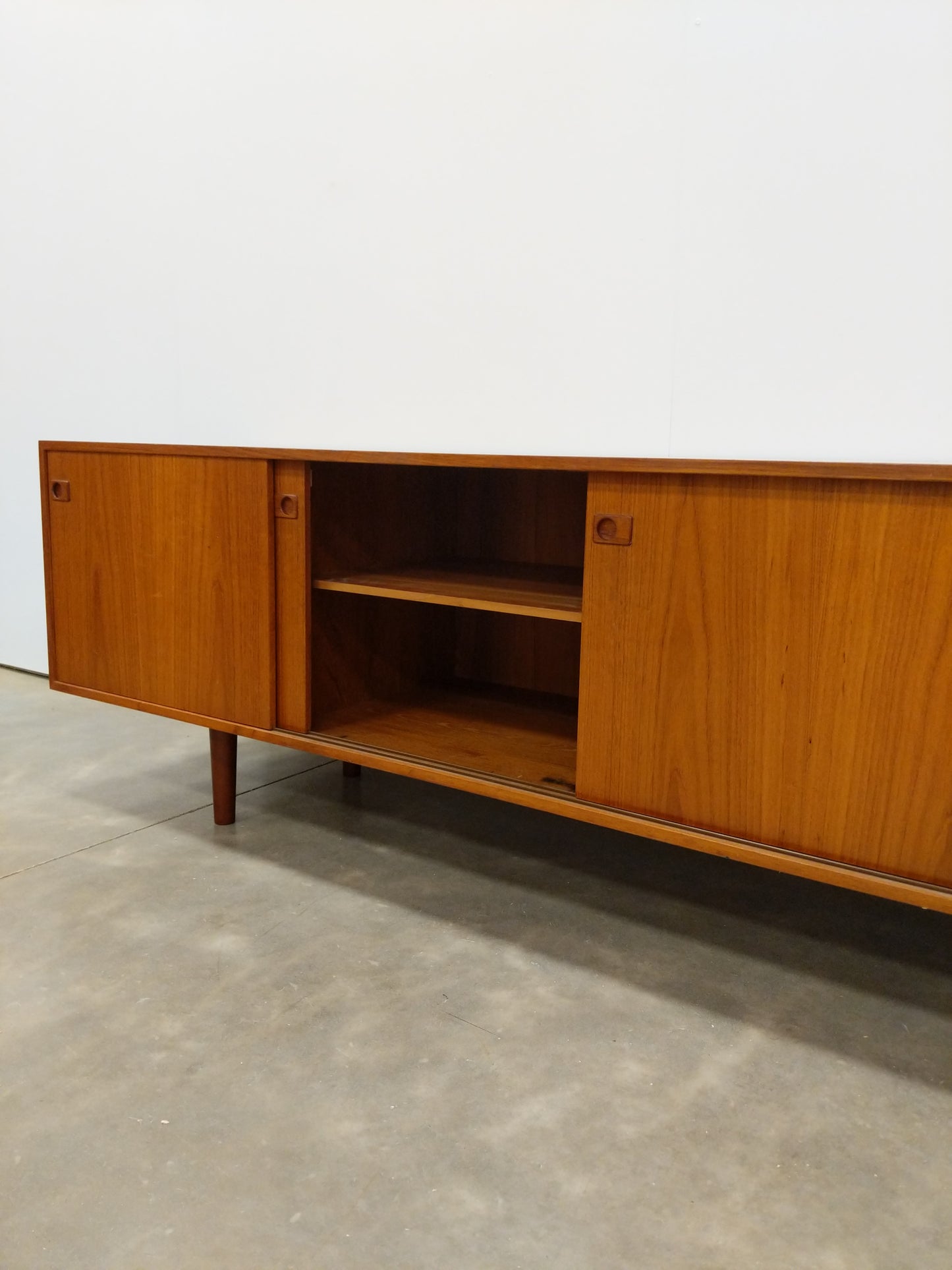 Vintage Mid Century Modern Teak Credenza