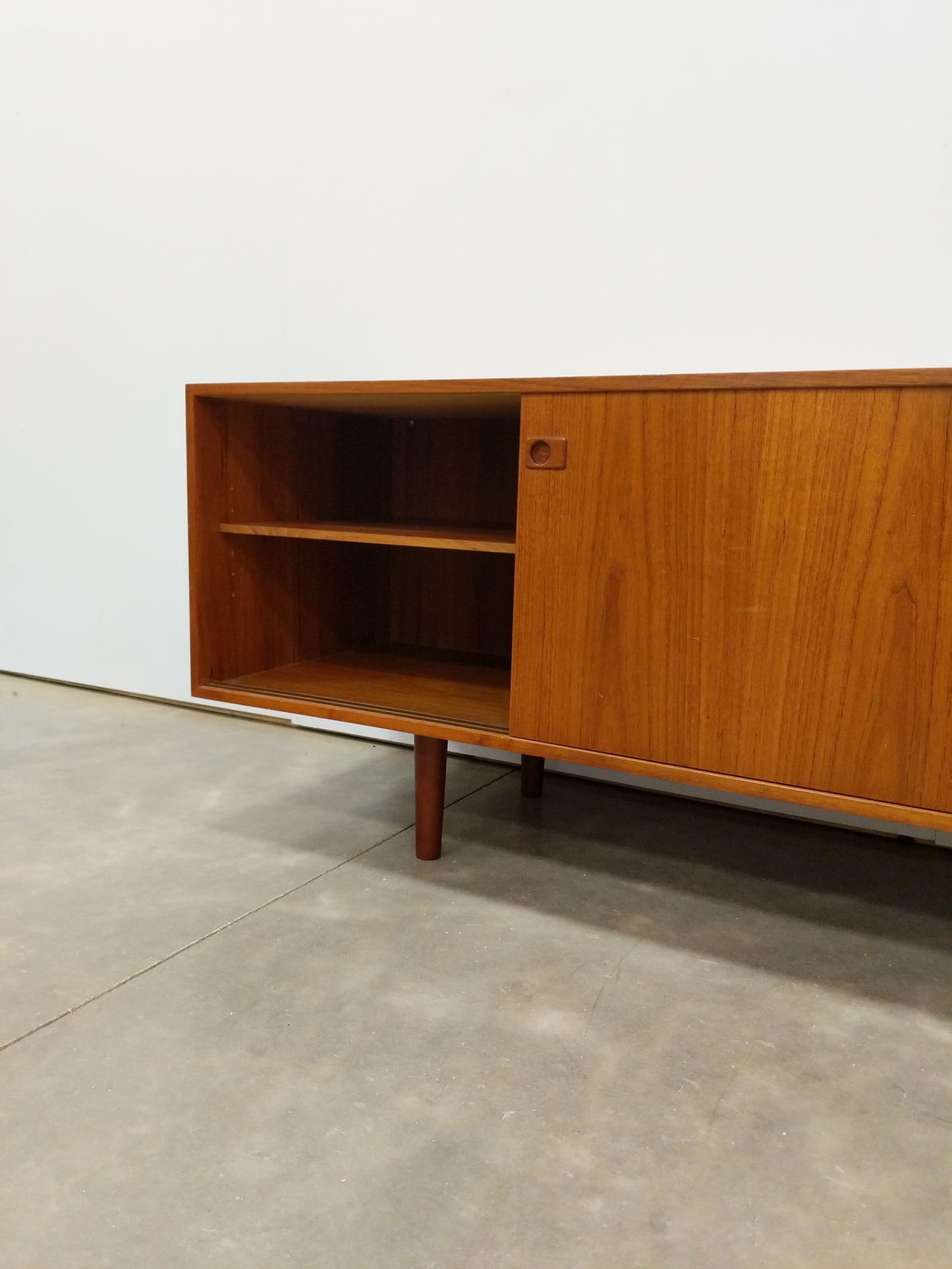 Vintage Mid Century Modern Teak Credenza