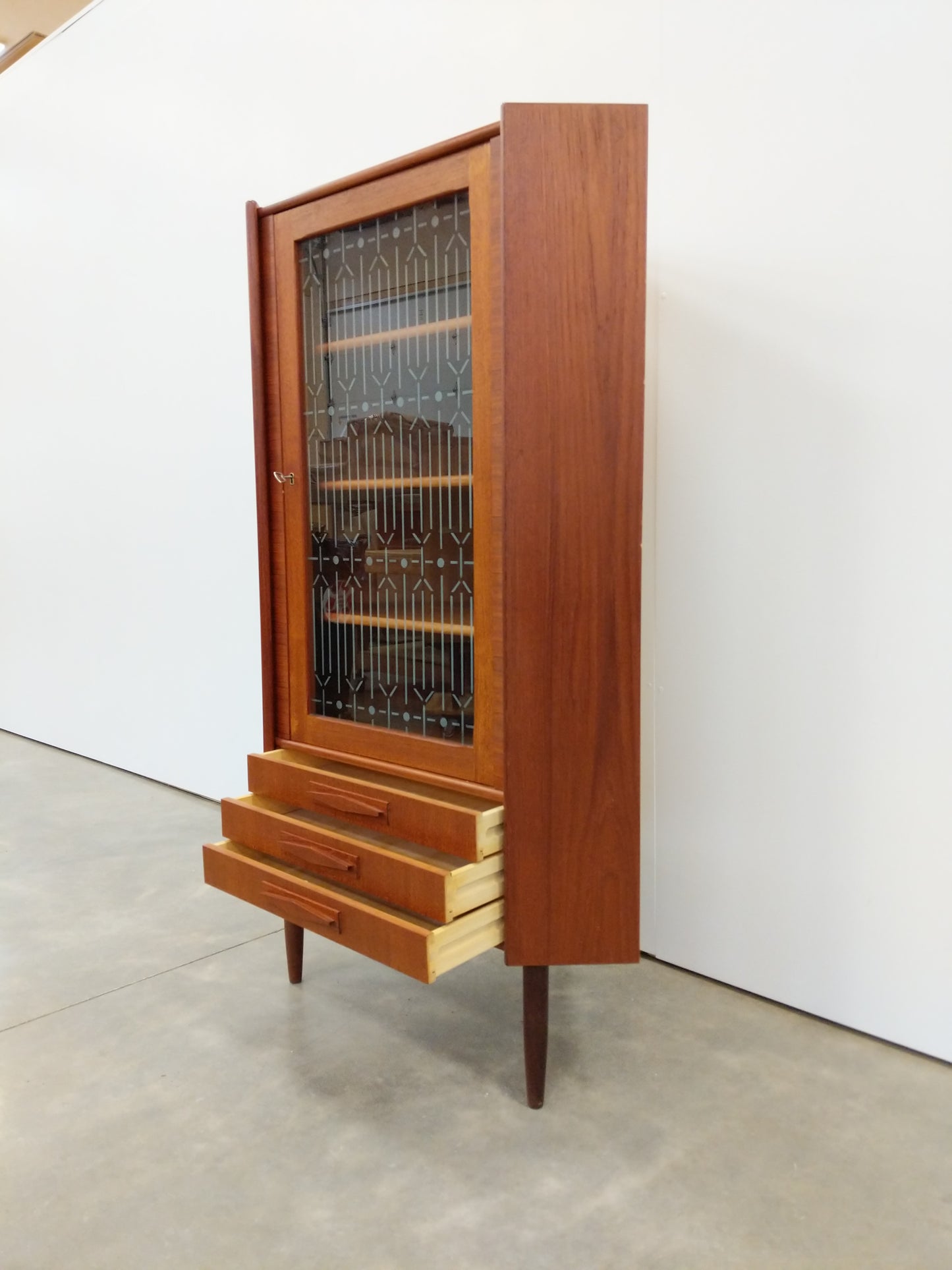 Vintage Danish Modern Teak Corner Cabinet by P. Rimme's Møbelfabrik