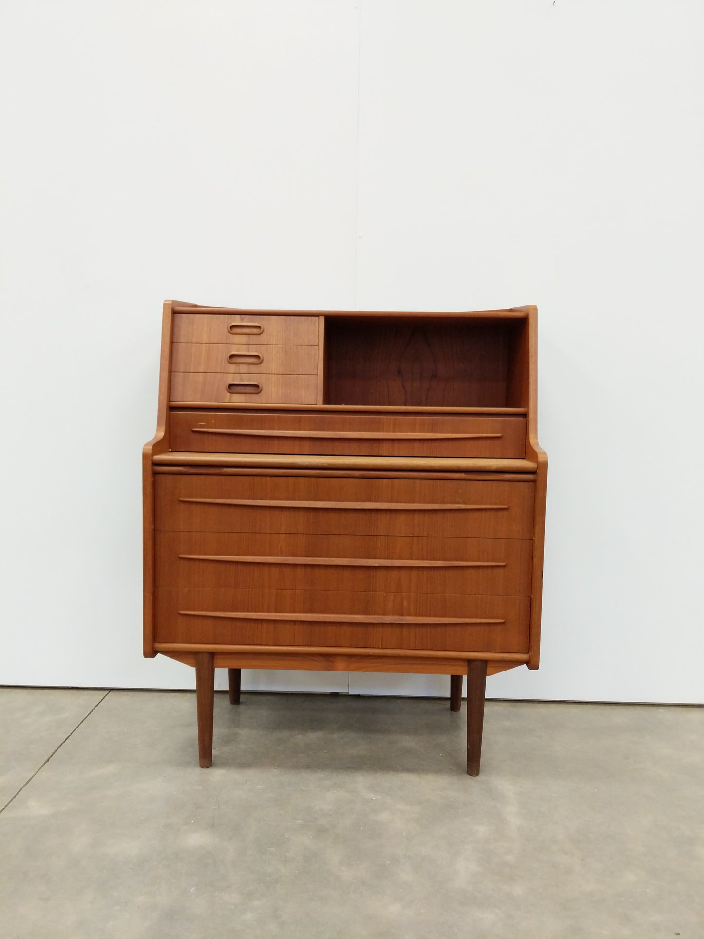 Vintage Danish Modern Teak Secretary Desk / Vanity