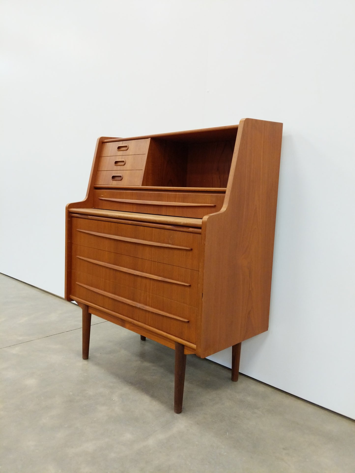 Vintage Danish Modern Teak Secretary Desk / Vanity