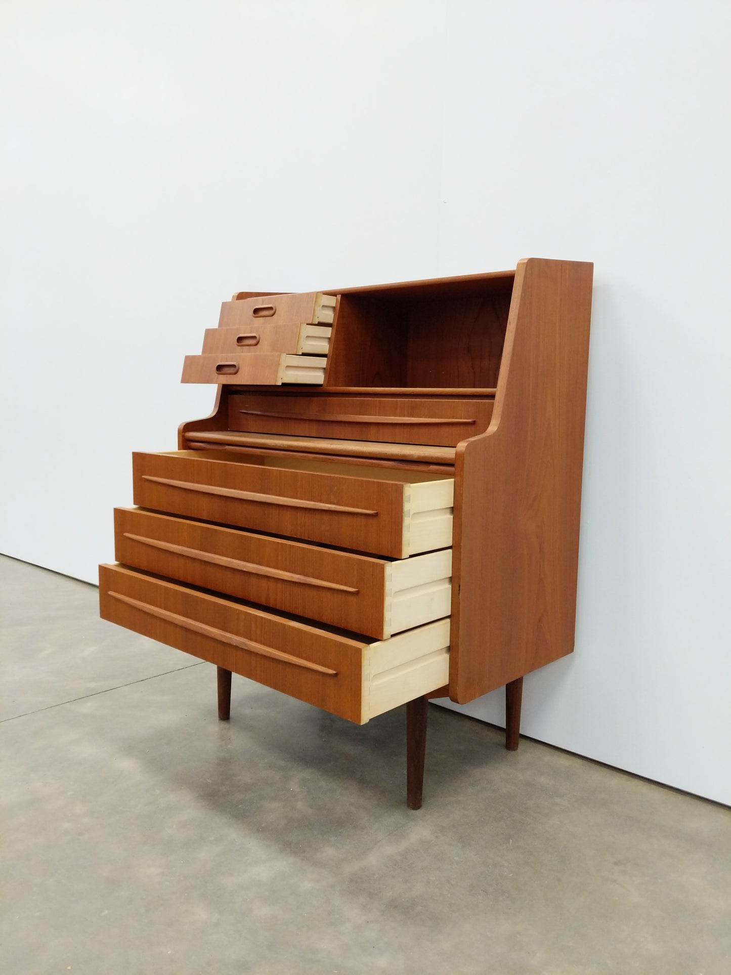 Vintage Danish Modern Teak Secretary Desk / Vanity