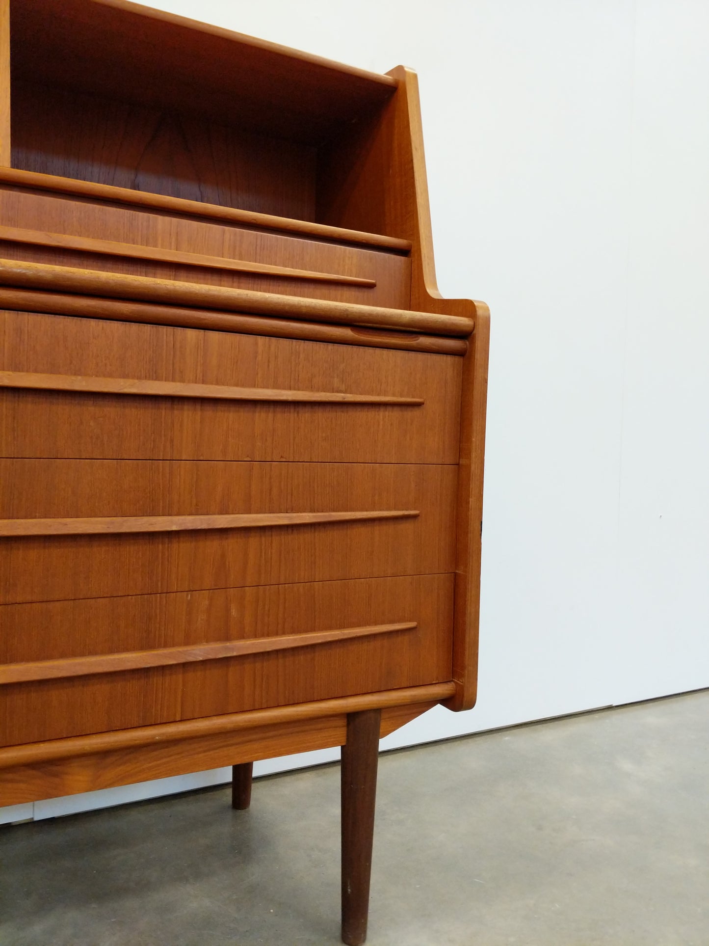 Vintage Danish Modern Teak Secretary Desk / Vanity