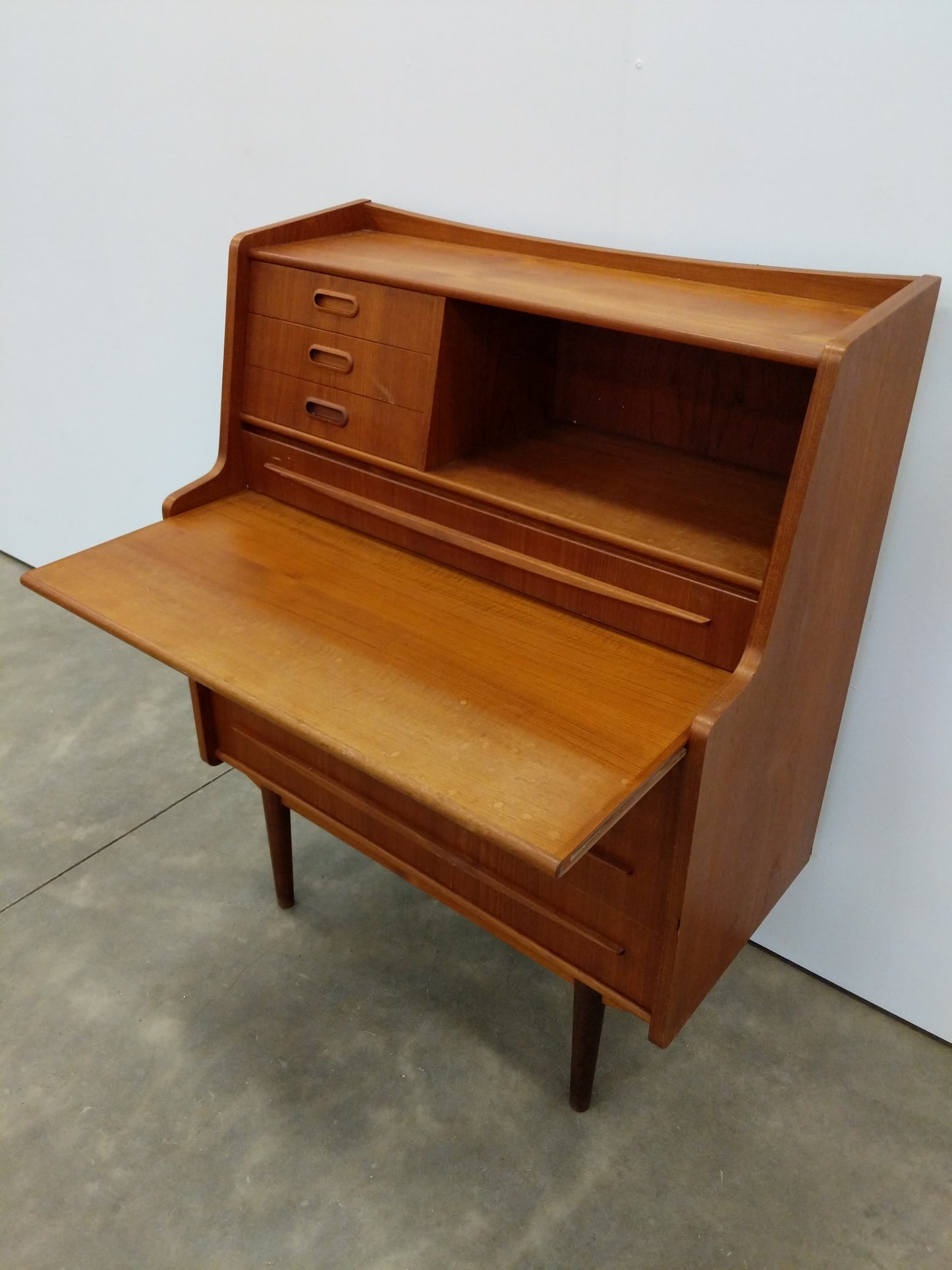 Vintage Danish Modern Teak Secretary Desk / Vanity