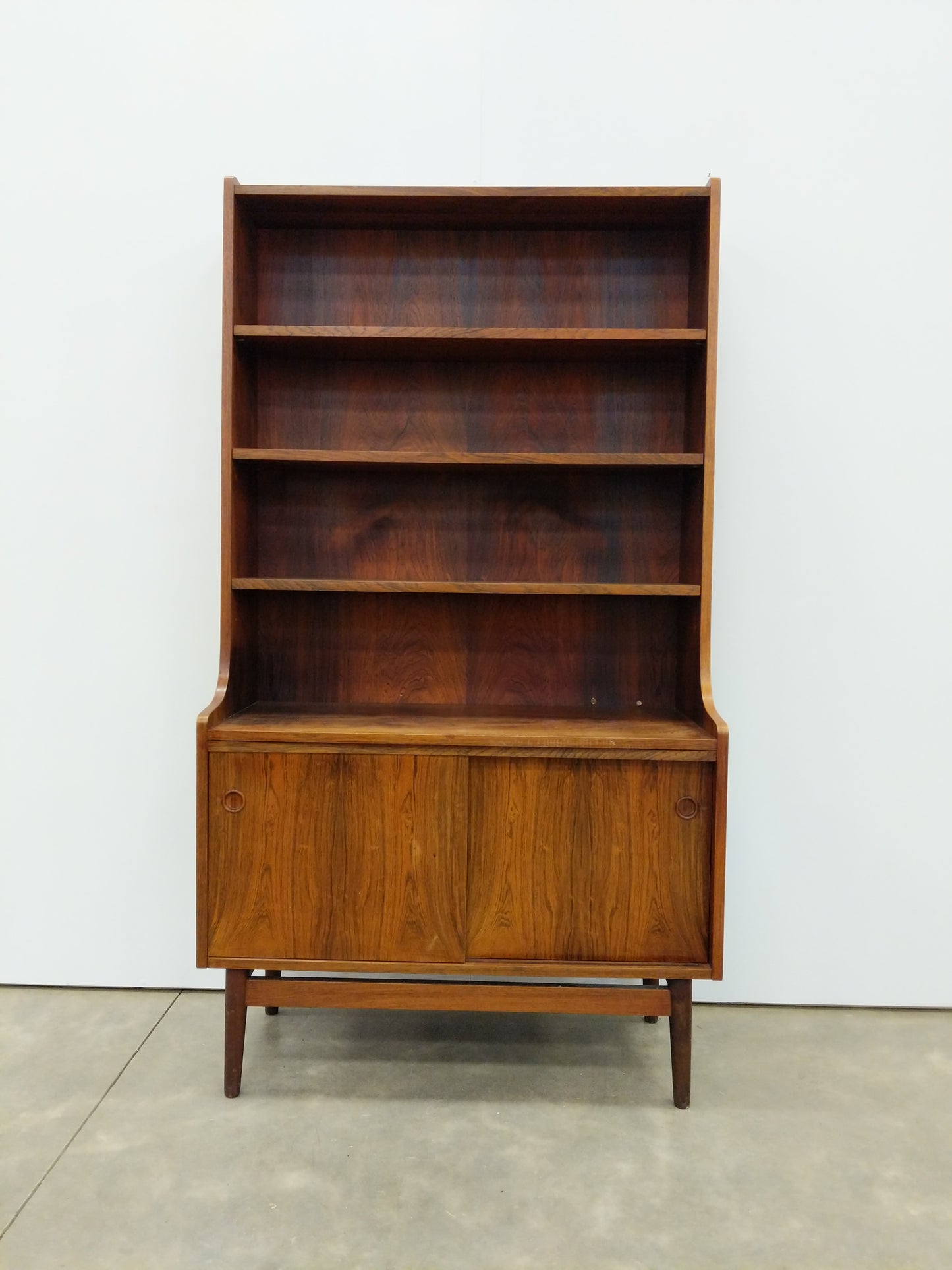 Vintage Danish Modern Rosewood Bookshelf / Cabinet