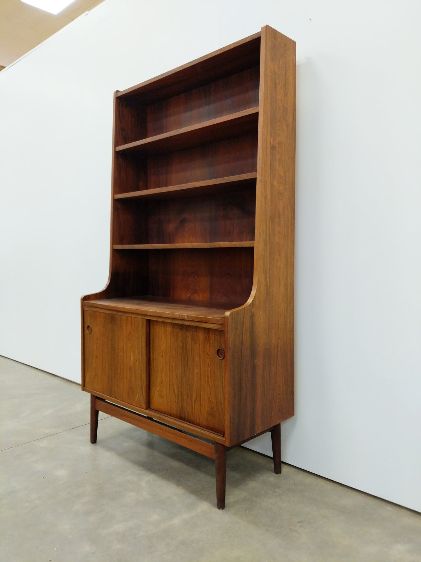 Vintage Danish Modern Rosewood Bookshelf / Cabinet