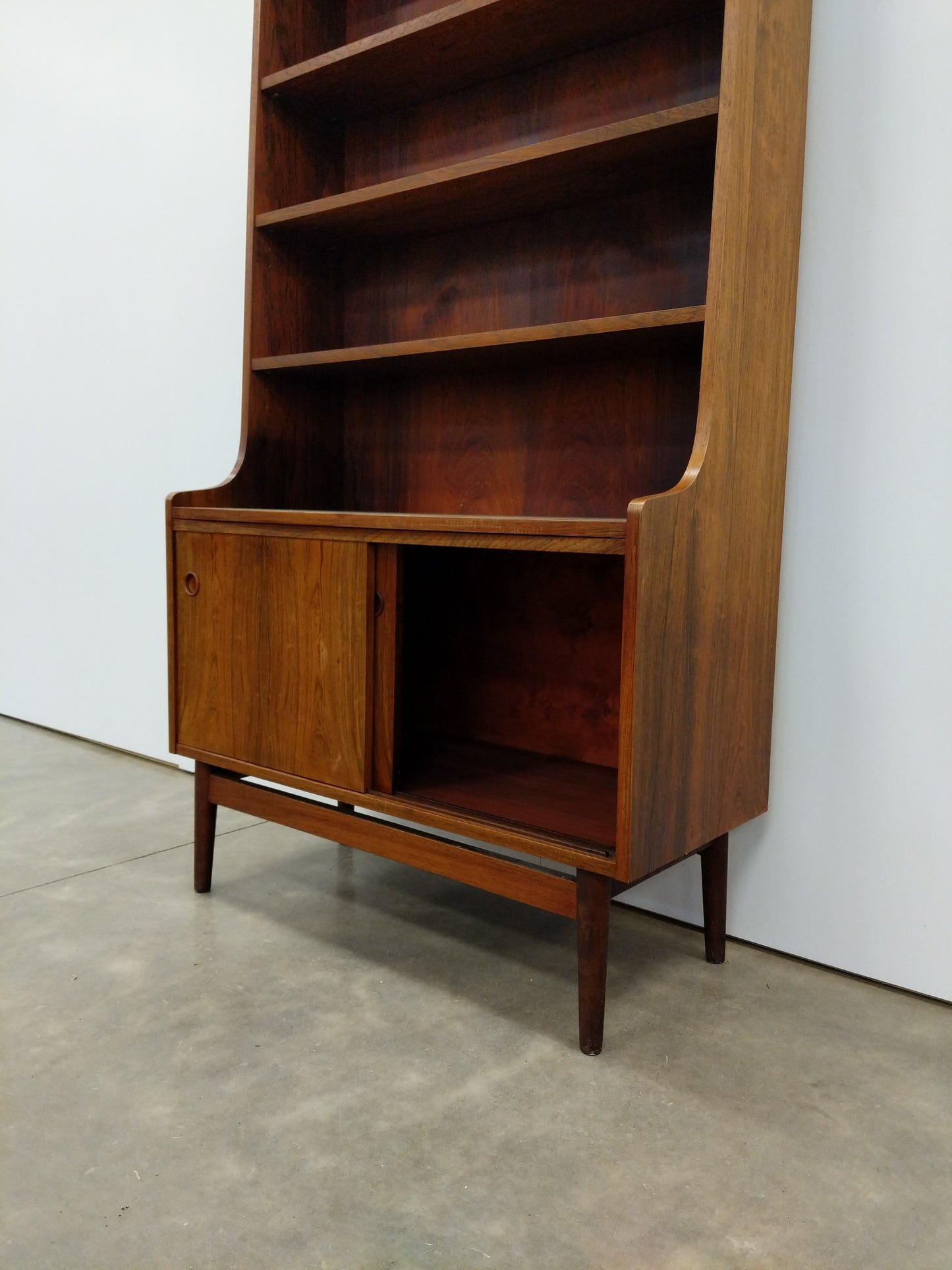Vintage Danish Modern Rosewood Bookshelf / Cabinet