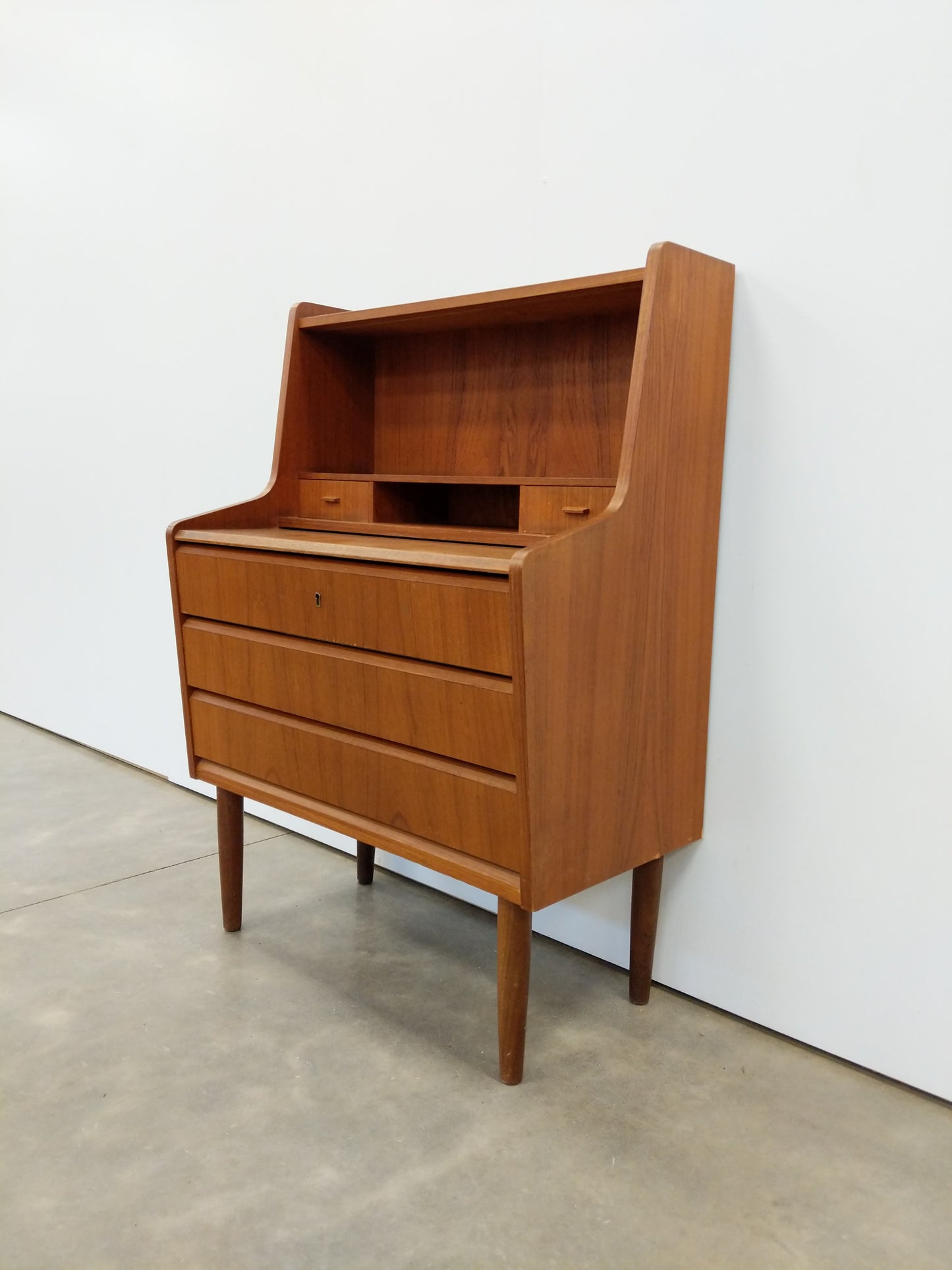 Vintage Danish Modern Teak Secretary Desk / Vanity