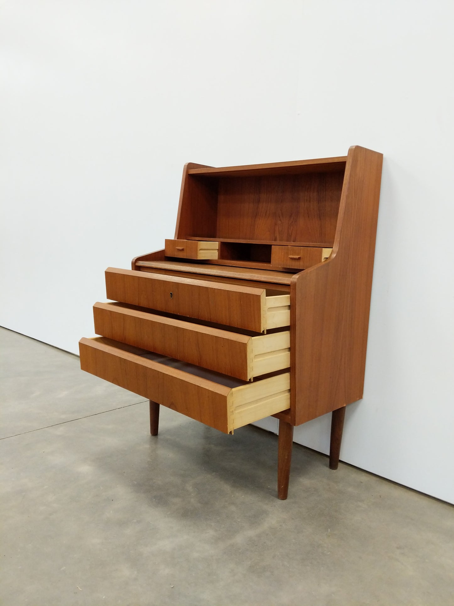 Vintage Danish Modern Teak Secretary Desk / Vanity