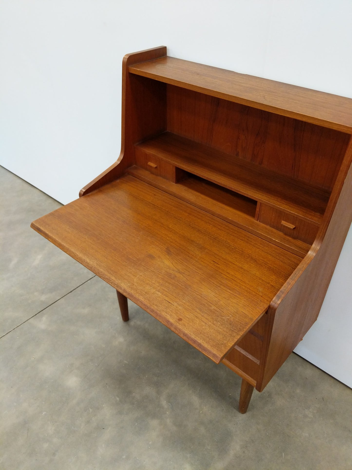 Vintage Danish Modern Teak Secretary Desk / Vanity