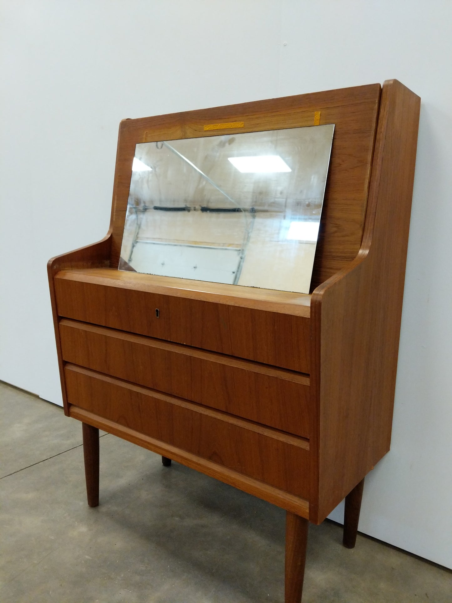 Vintage Danish Modern Teak Secretary Desk / Vanity