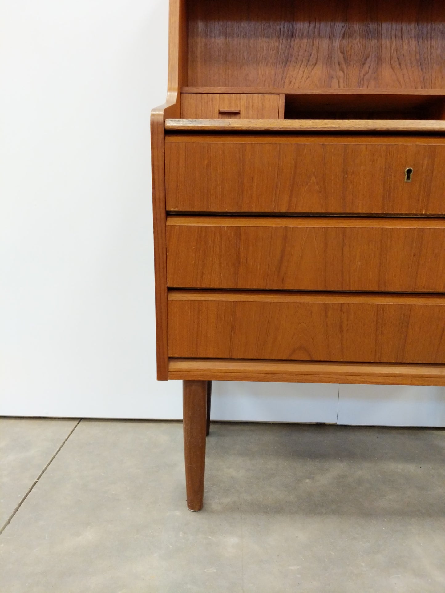 Vintage Danish Modern Teak Secretary Desk / Vanity