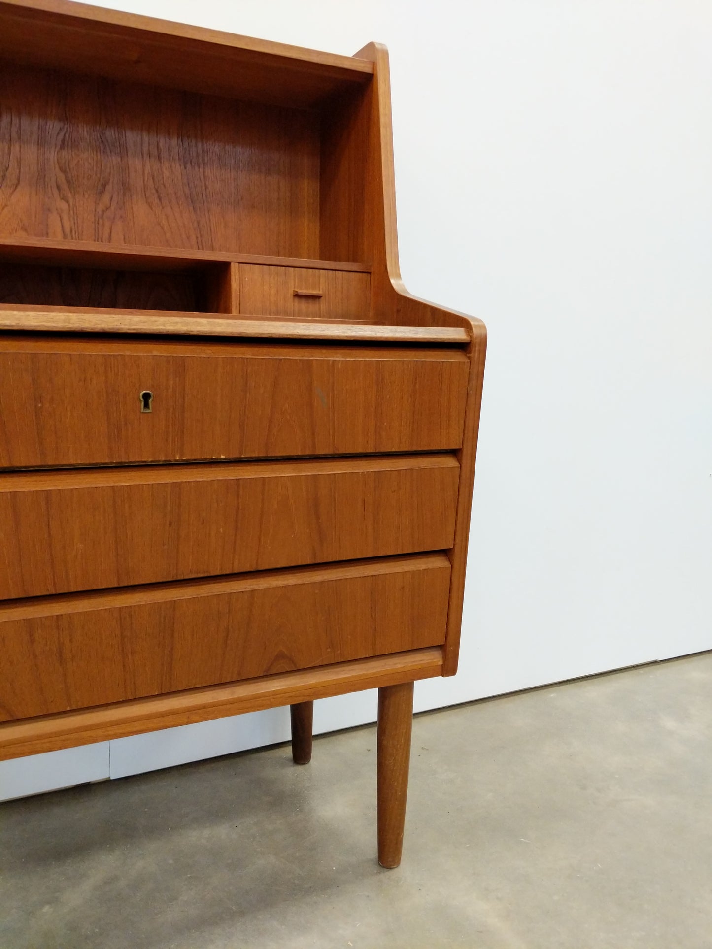Vintage Danish Modern Teak Secretary Desk / Vanity