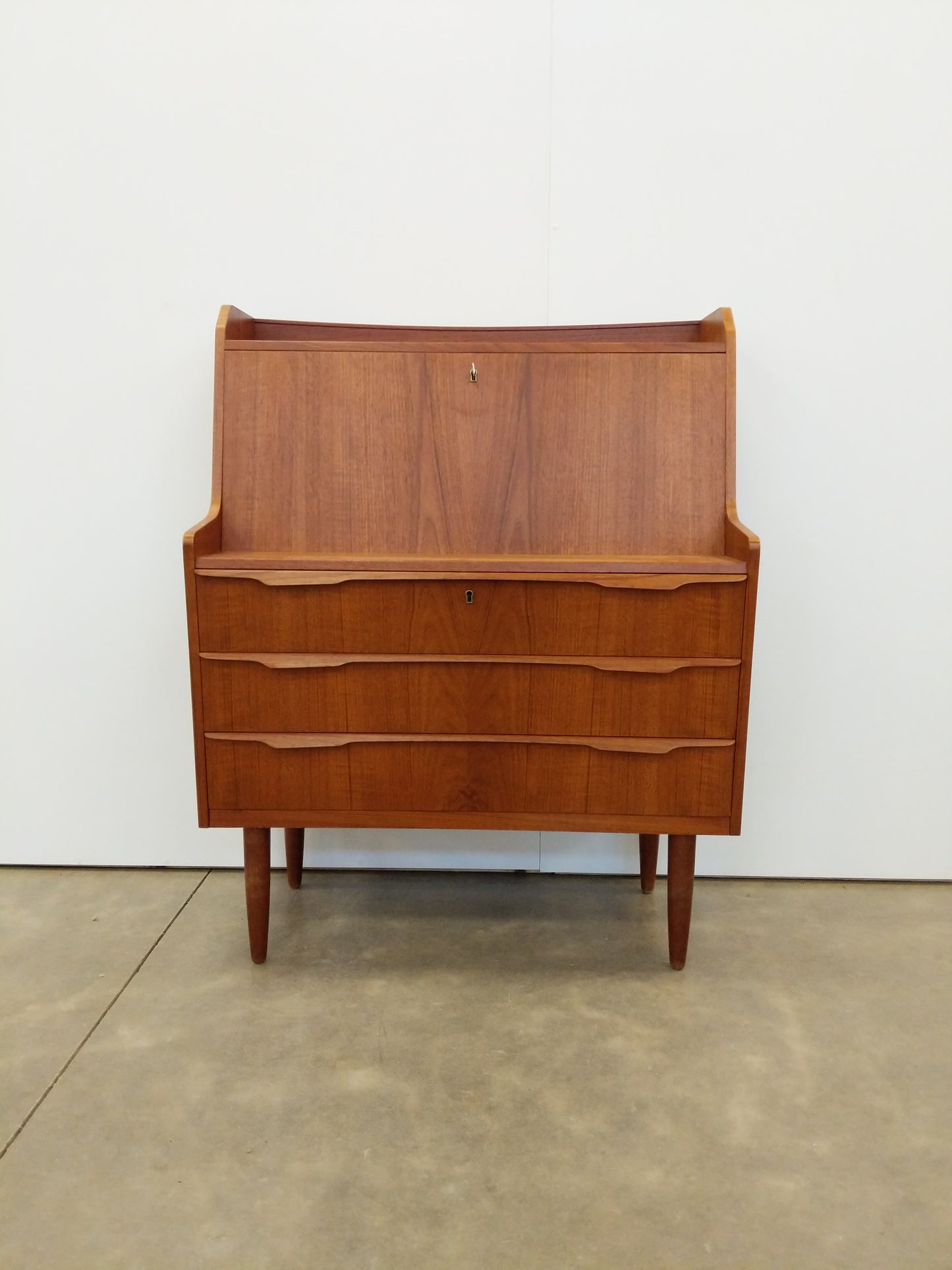 Vintage Danish Modern Teak Secretary Desk