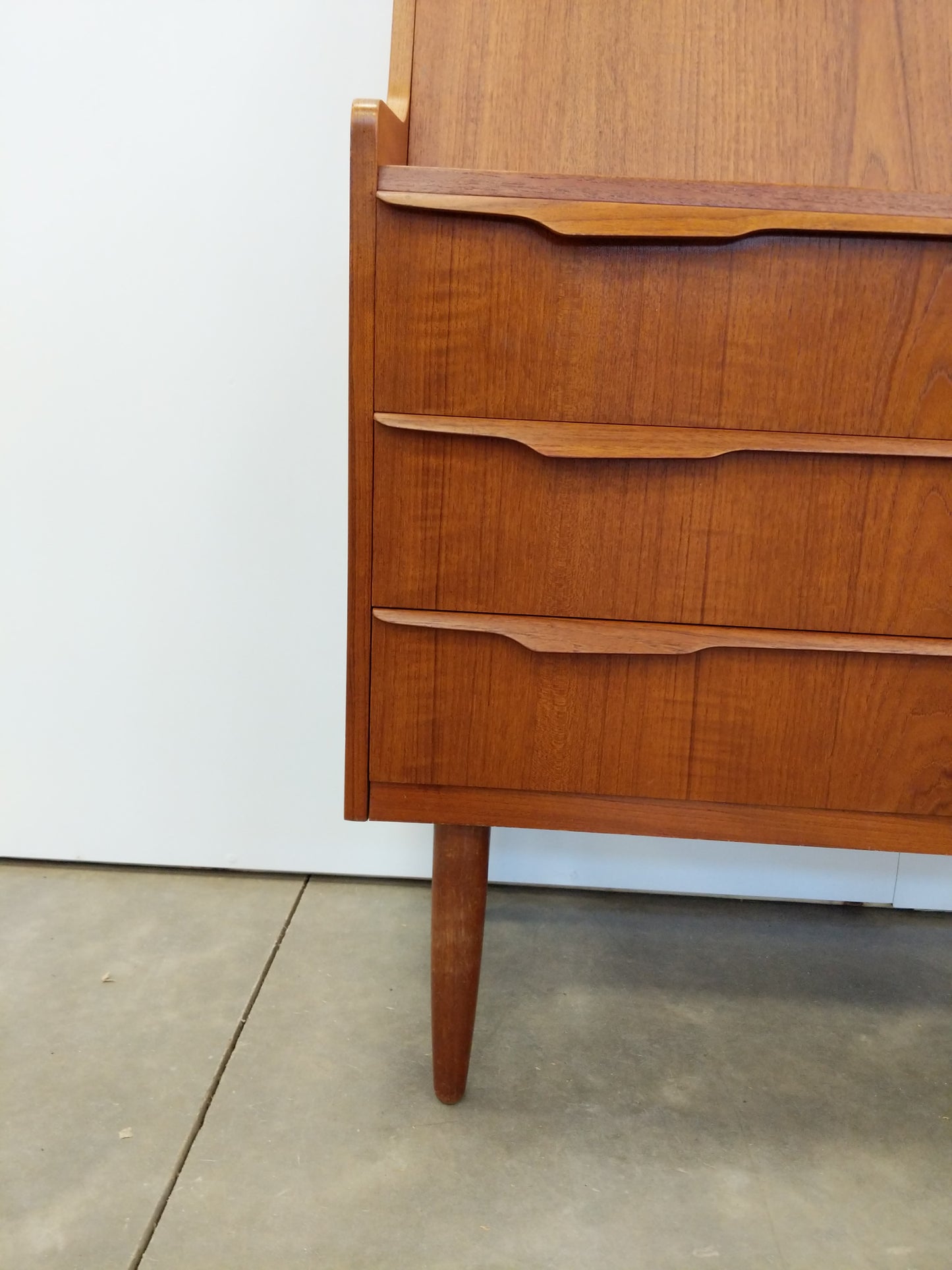 Vintage Danish Modern Teak Secretary Desk