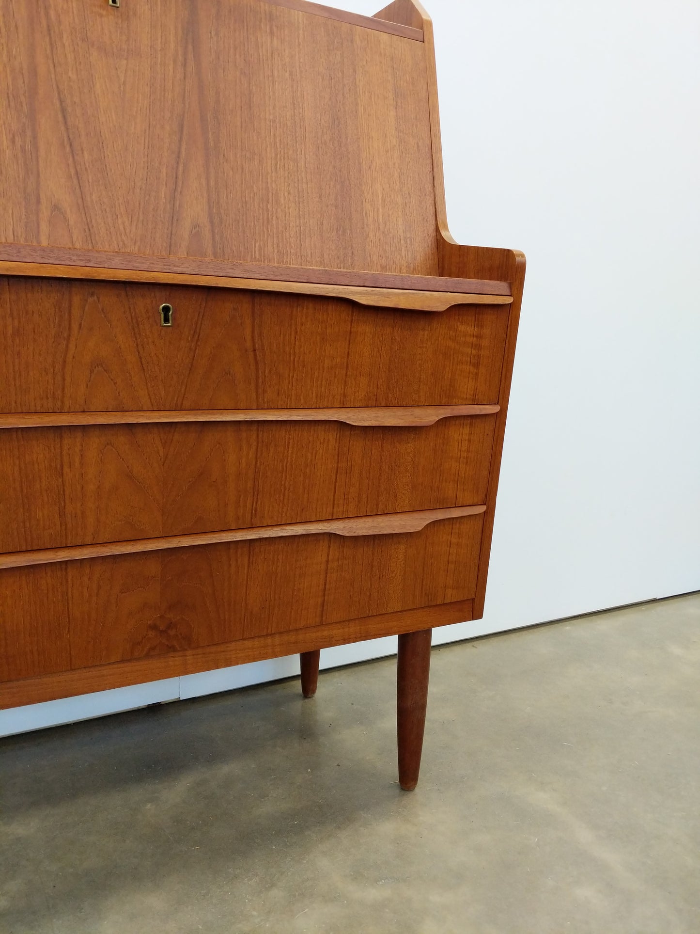 Vintage Danish Modern Teak Secretary Desk
