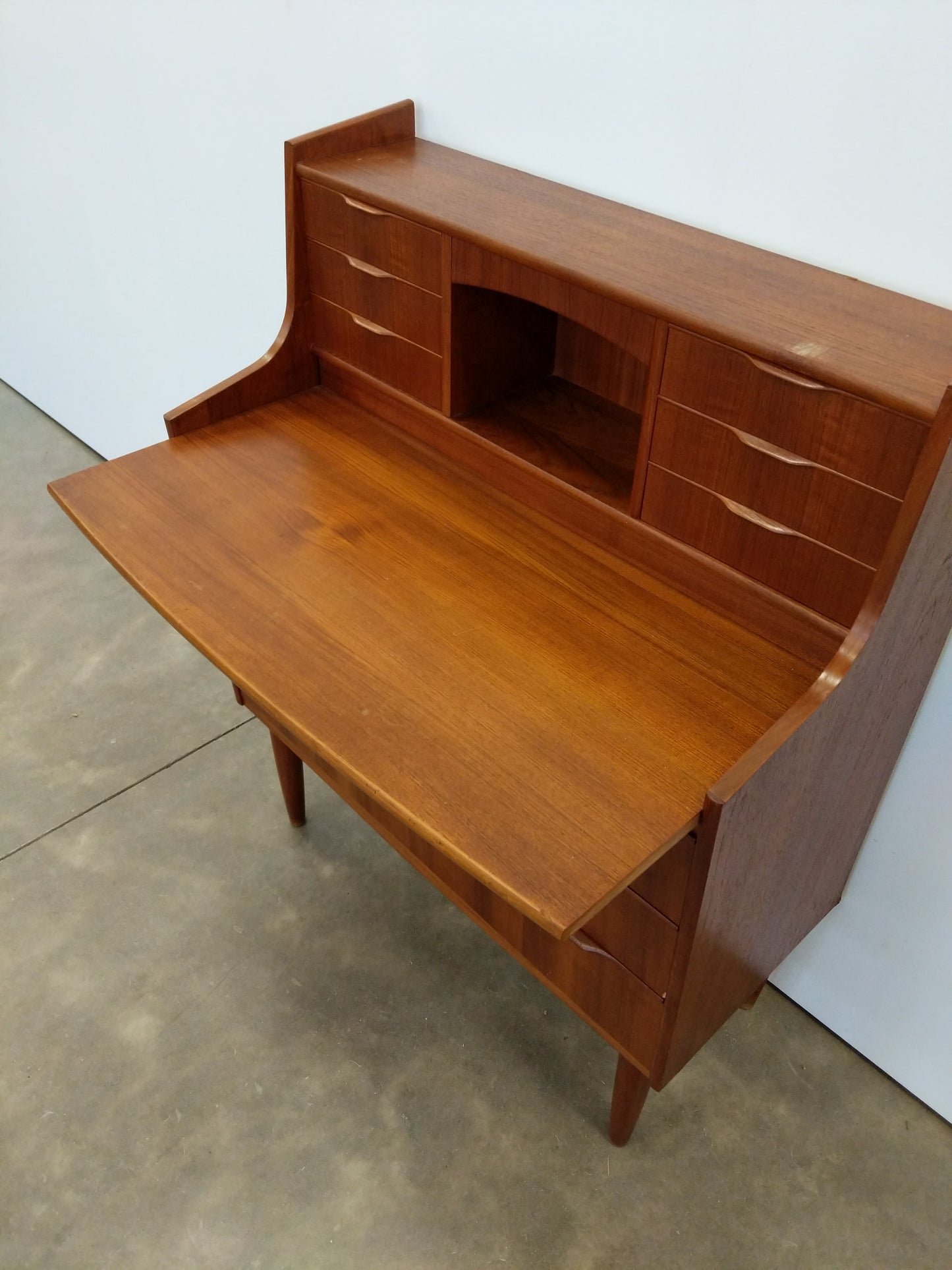 Vintage Danish Modern Teak Secretary Desk / Vanity