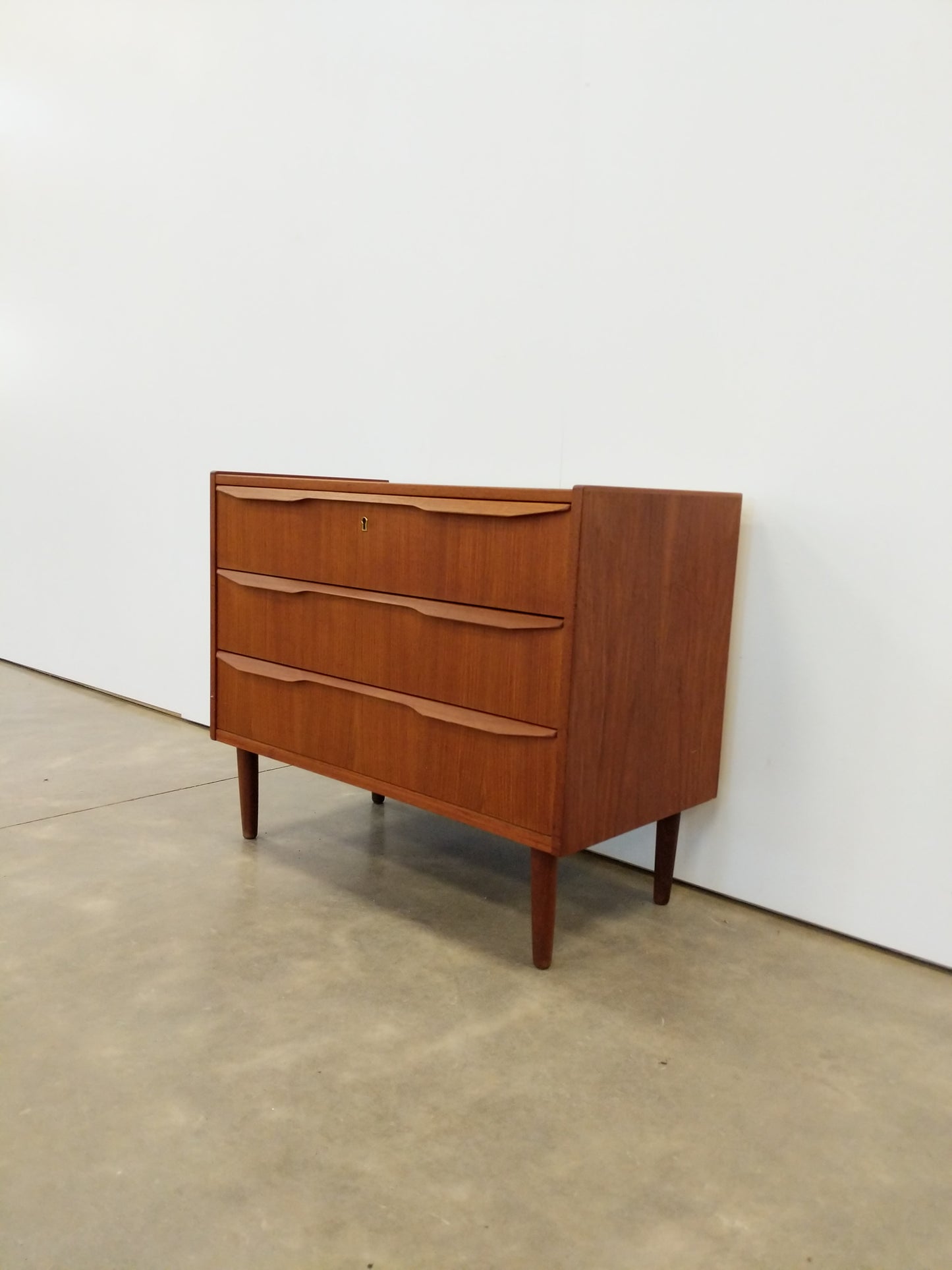 Vintage Danish Modern Teak Low Dresser