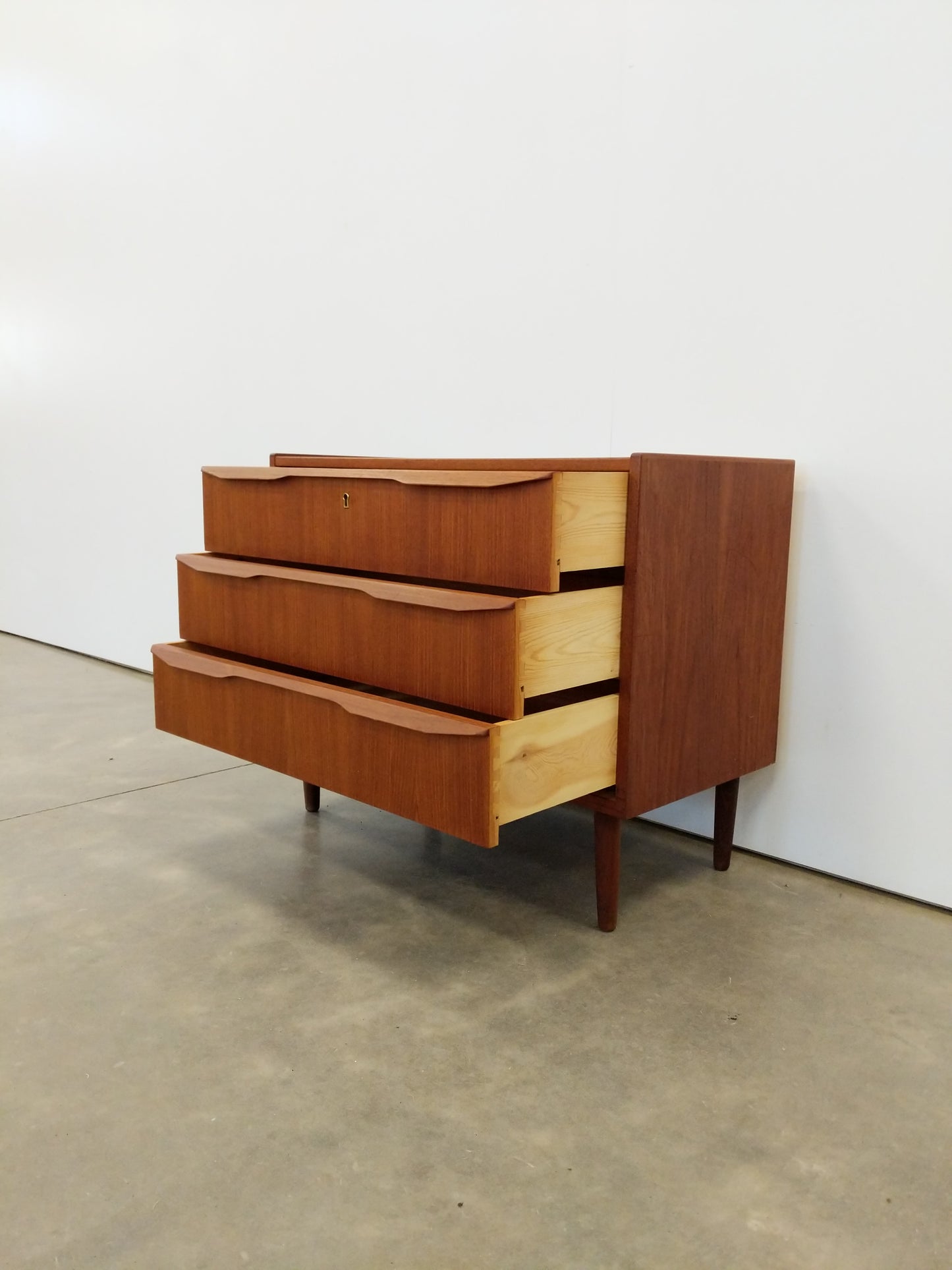 Vintage Danish Modern Teak Low Dresser
