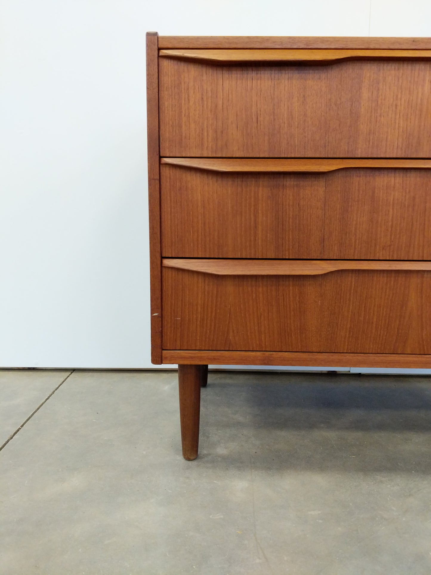 Vintage Danish Modern Teak Low Dresser