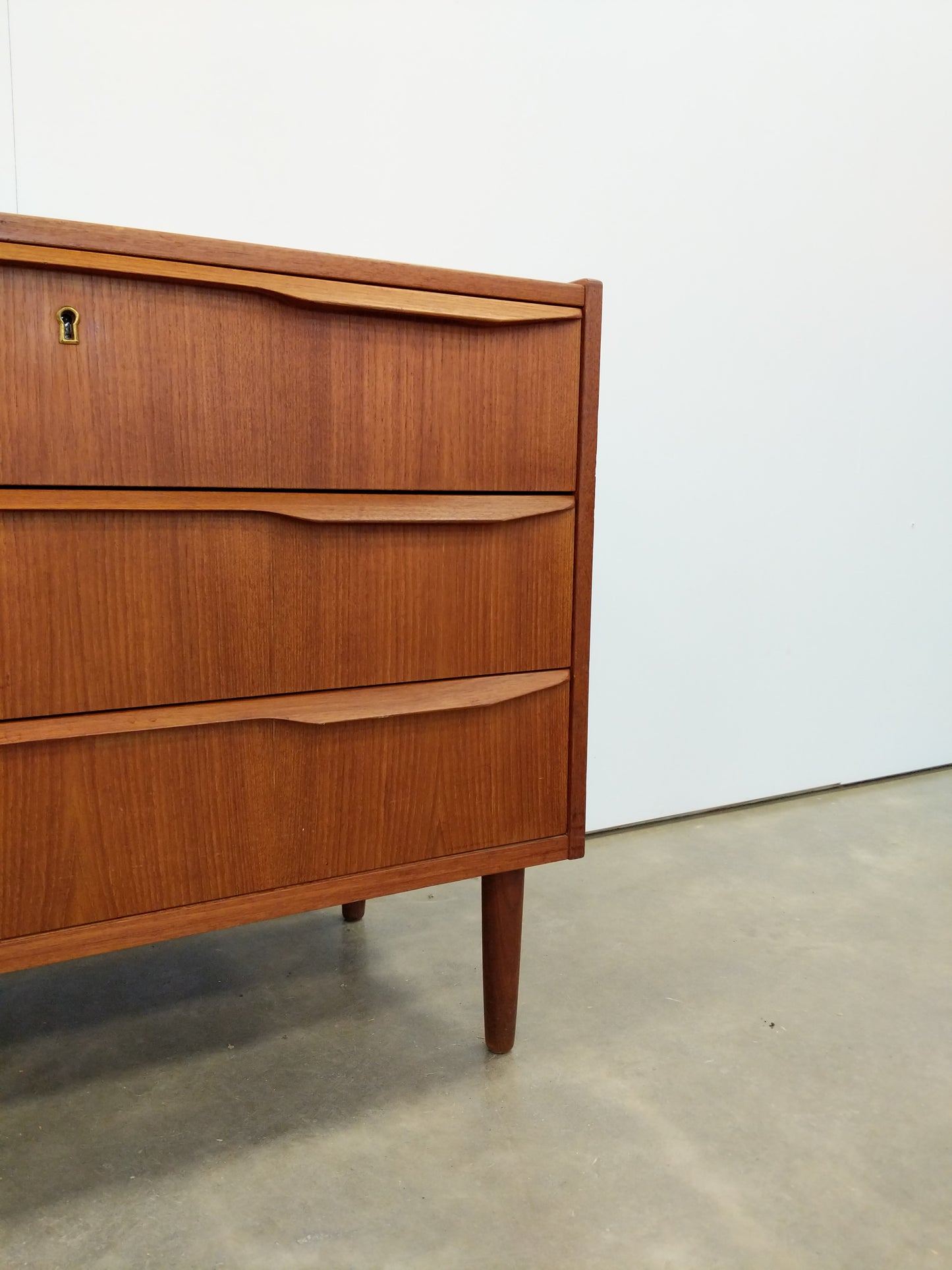 Vintage Danish Modern Teak Low Dresser