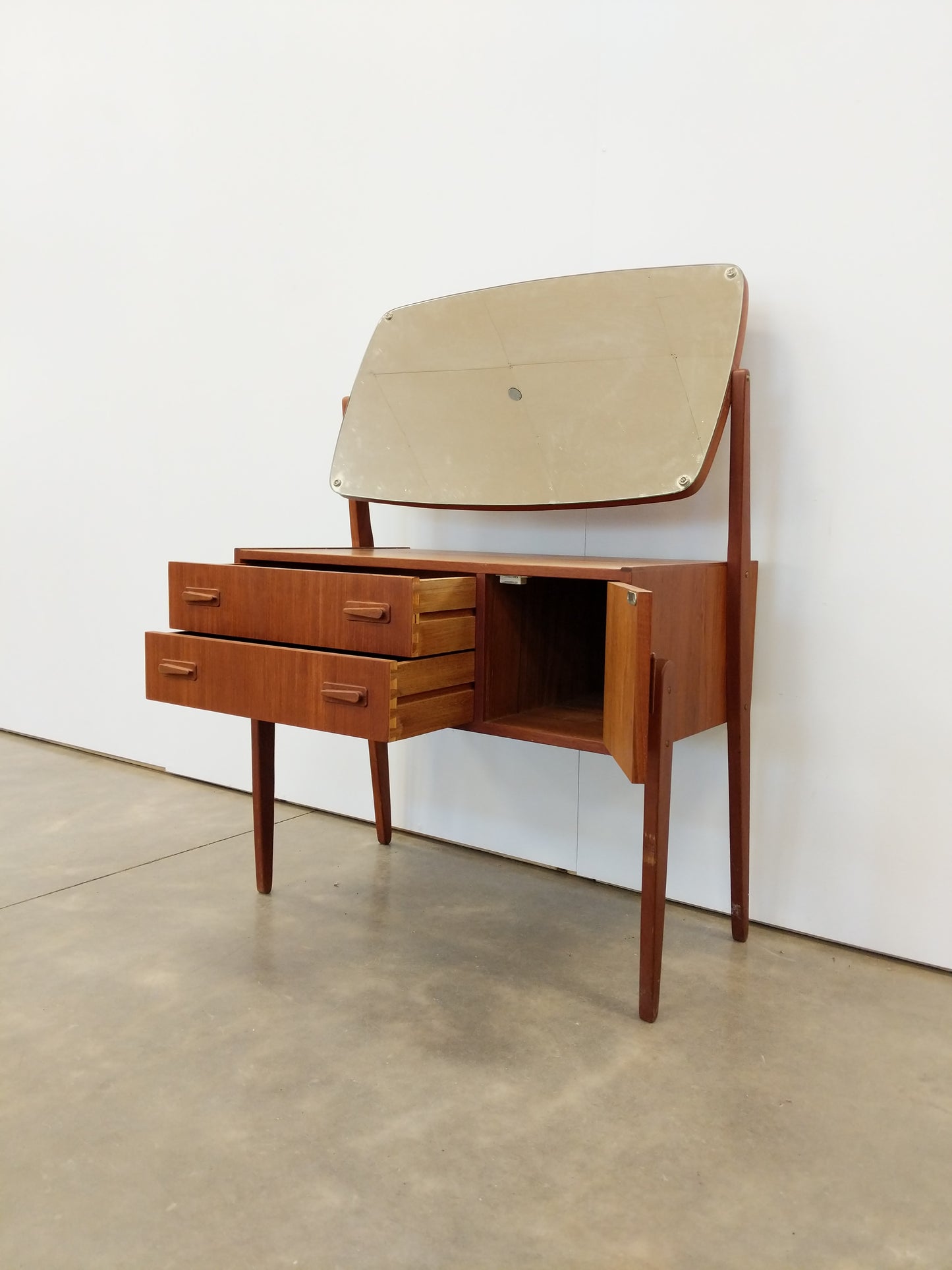 Vintage Danish Modern Teak Vanity