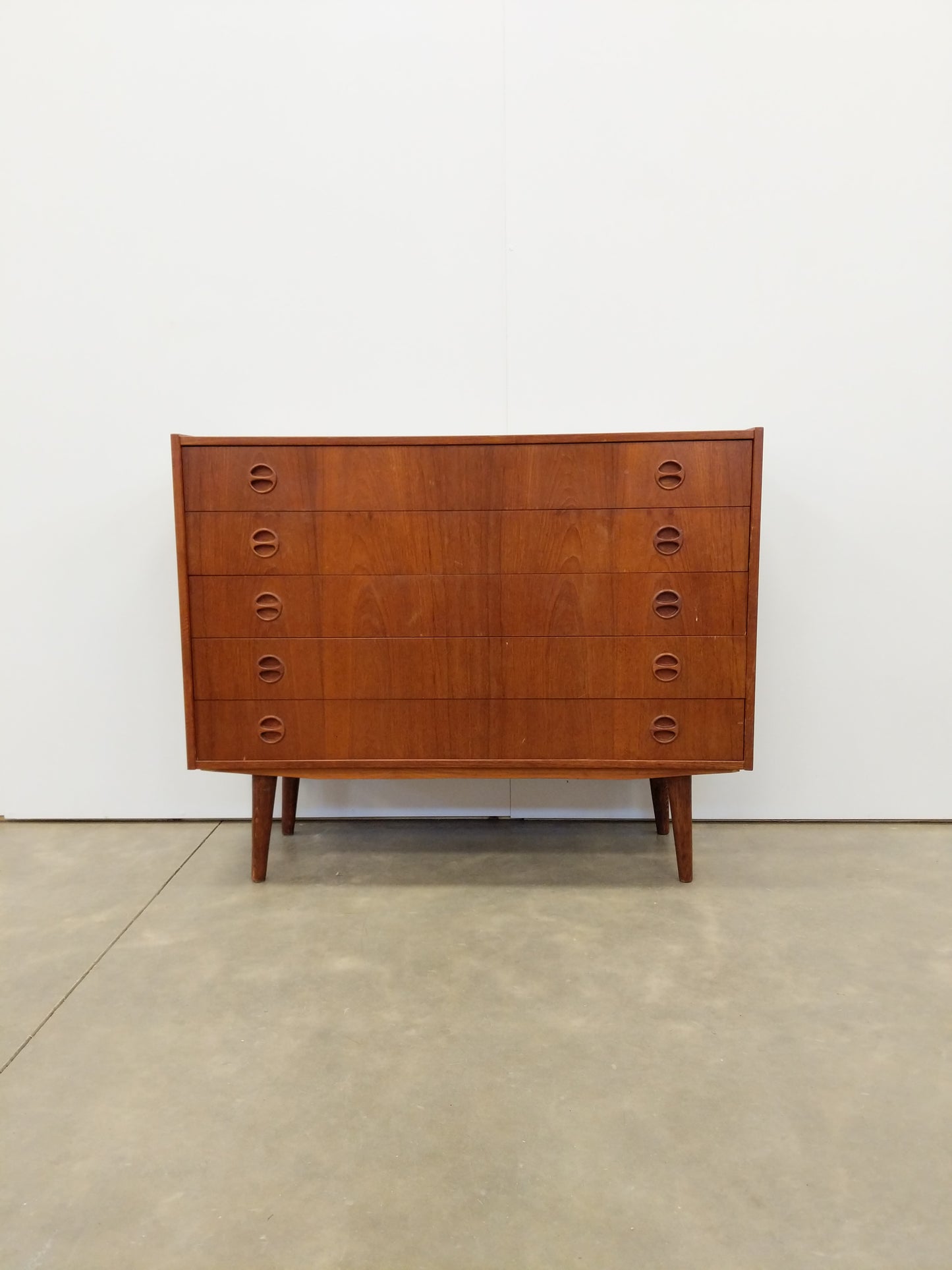 Vintage Danish Modern Teak Low Dresser