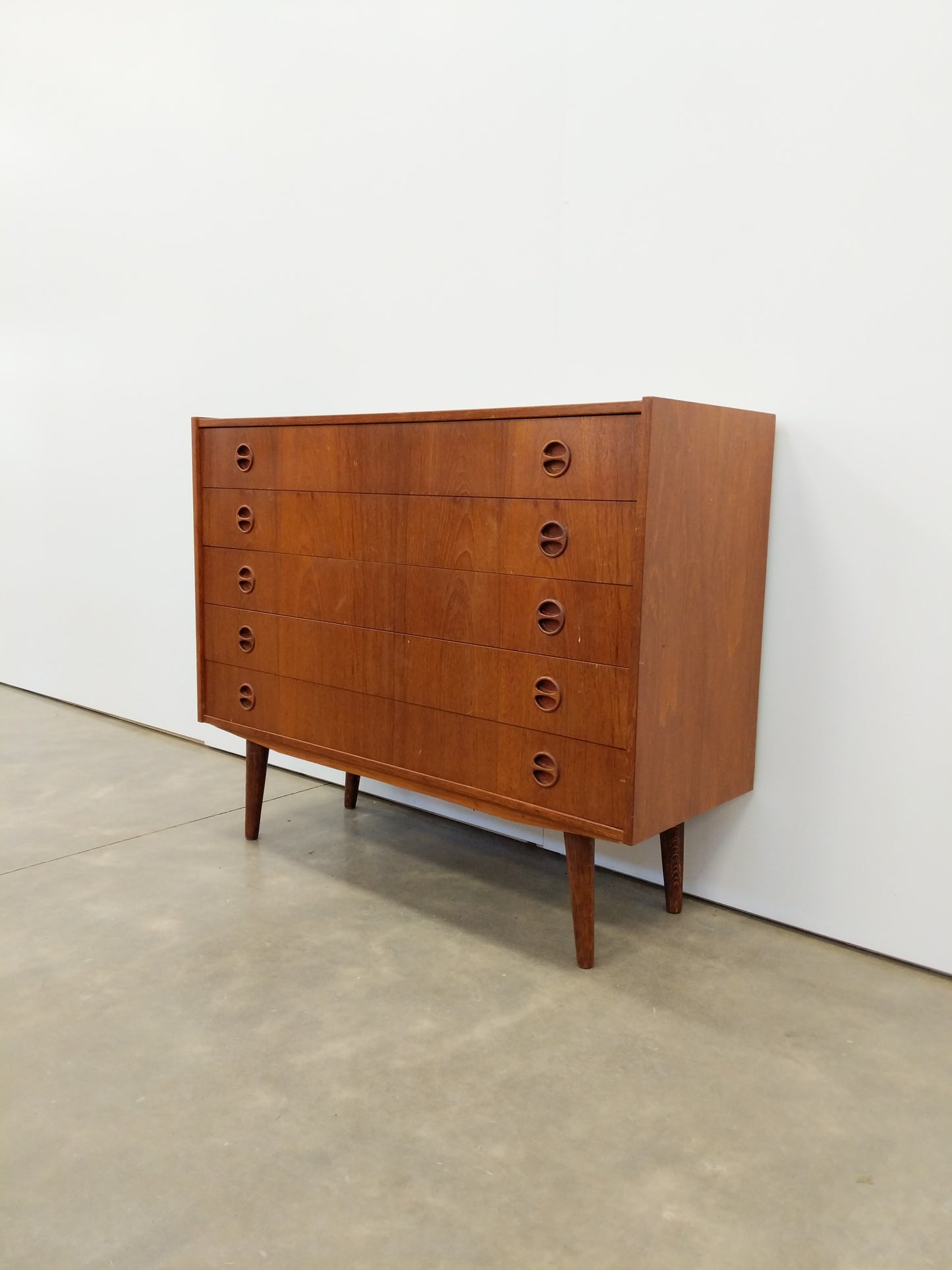 Vintage Danish Modern Teak Low Dresser