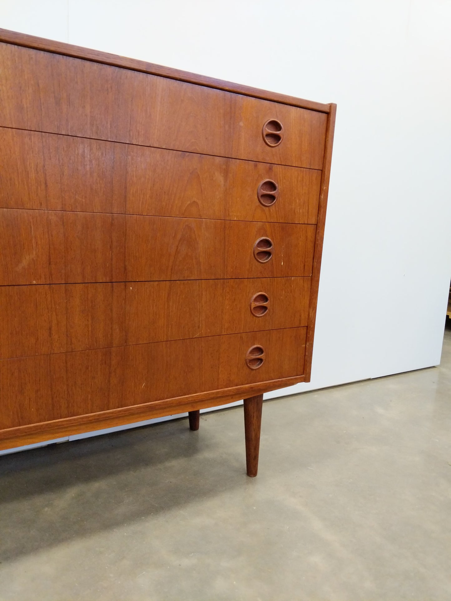 Vintage Danish Modern Teak Low Dresser