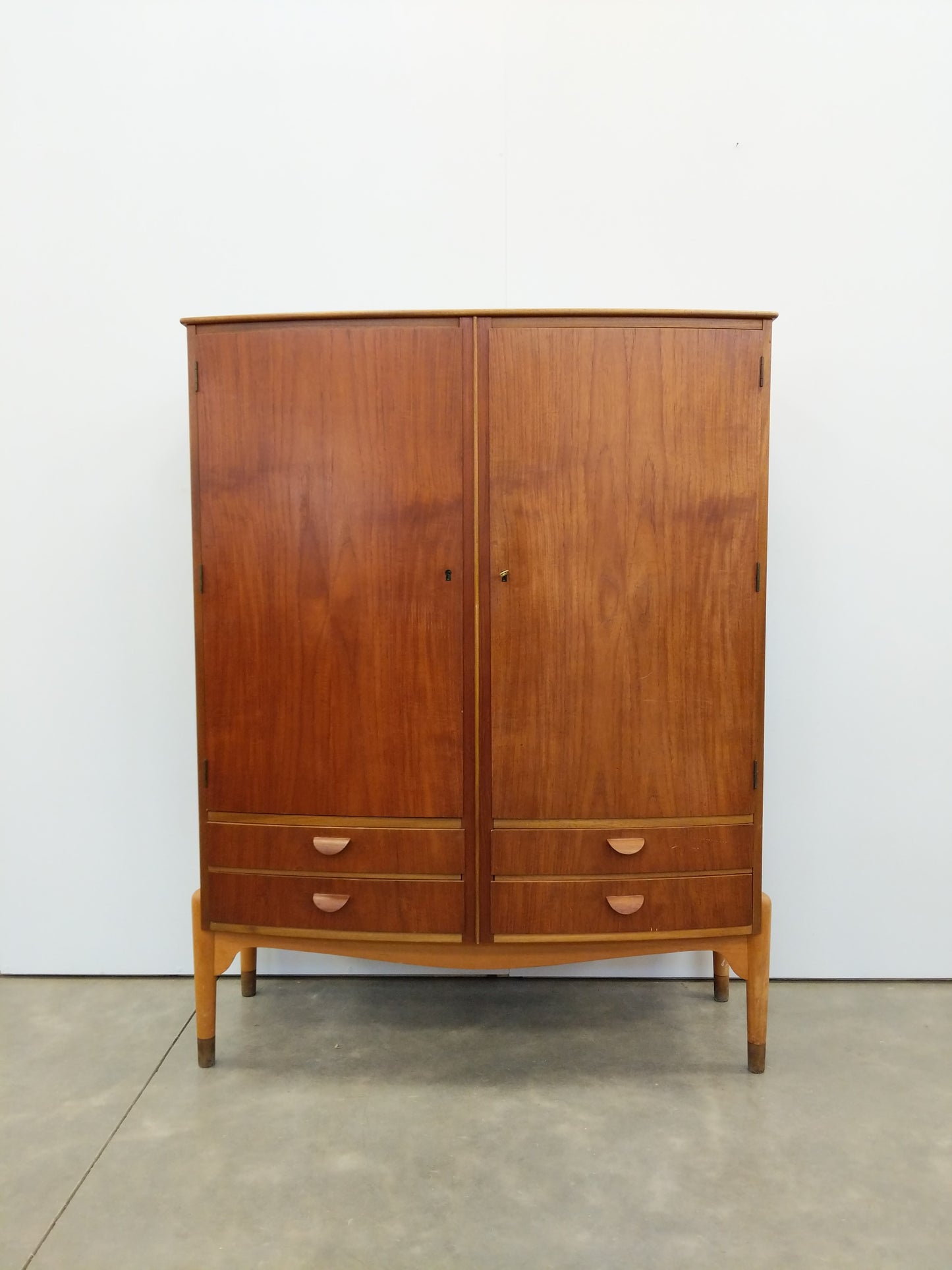 Vintage Danish Modern Teak Wardrobe / Cabinet