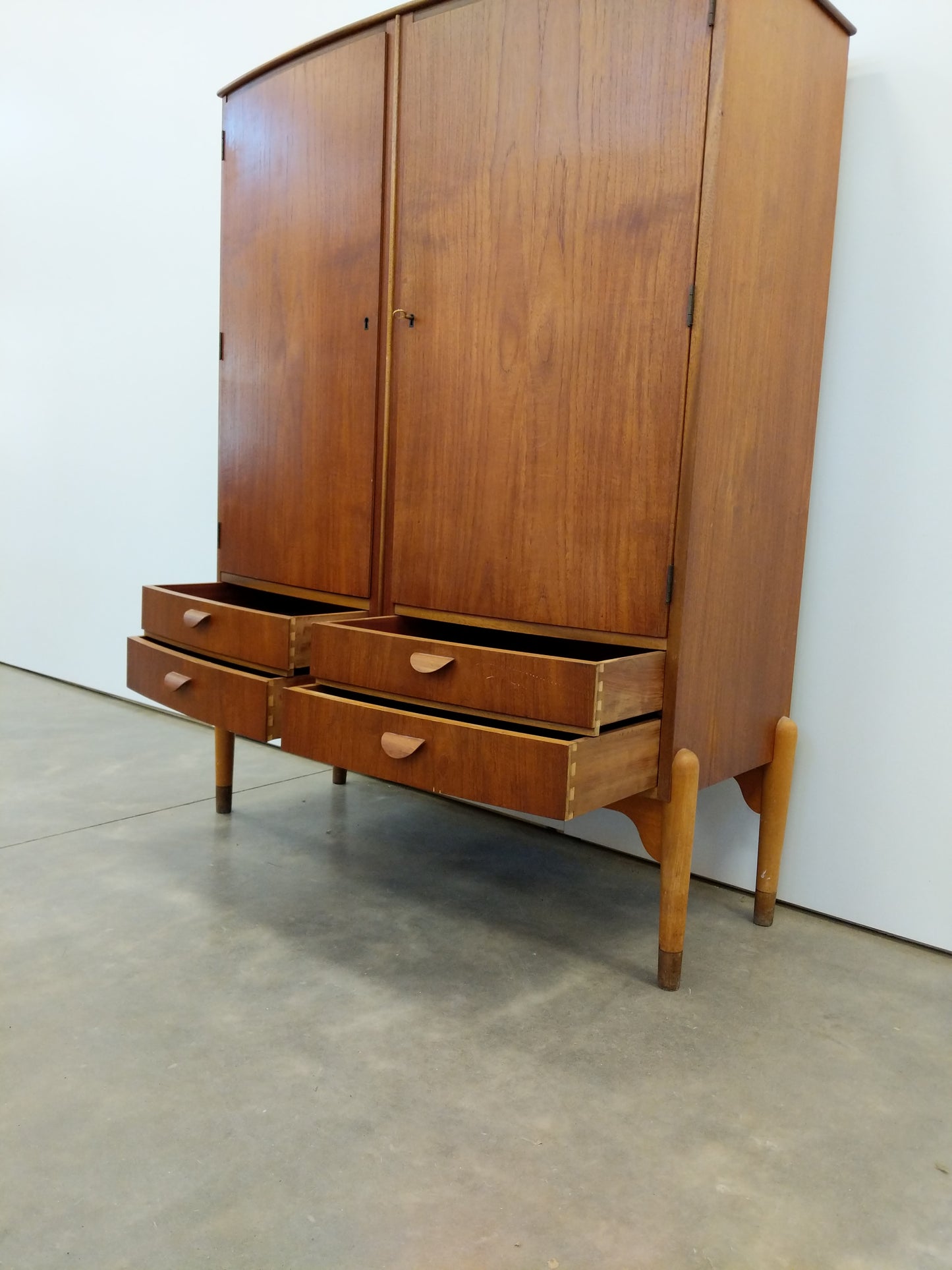 Vintage Danish Modern Teak Wardrobe / Cabinet