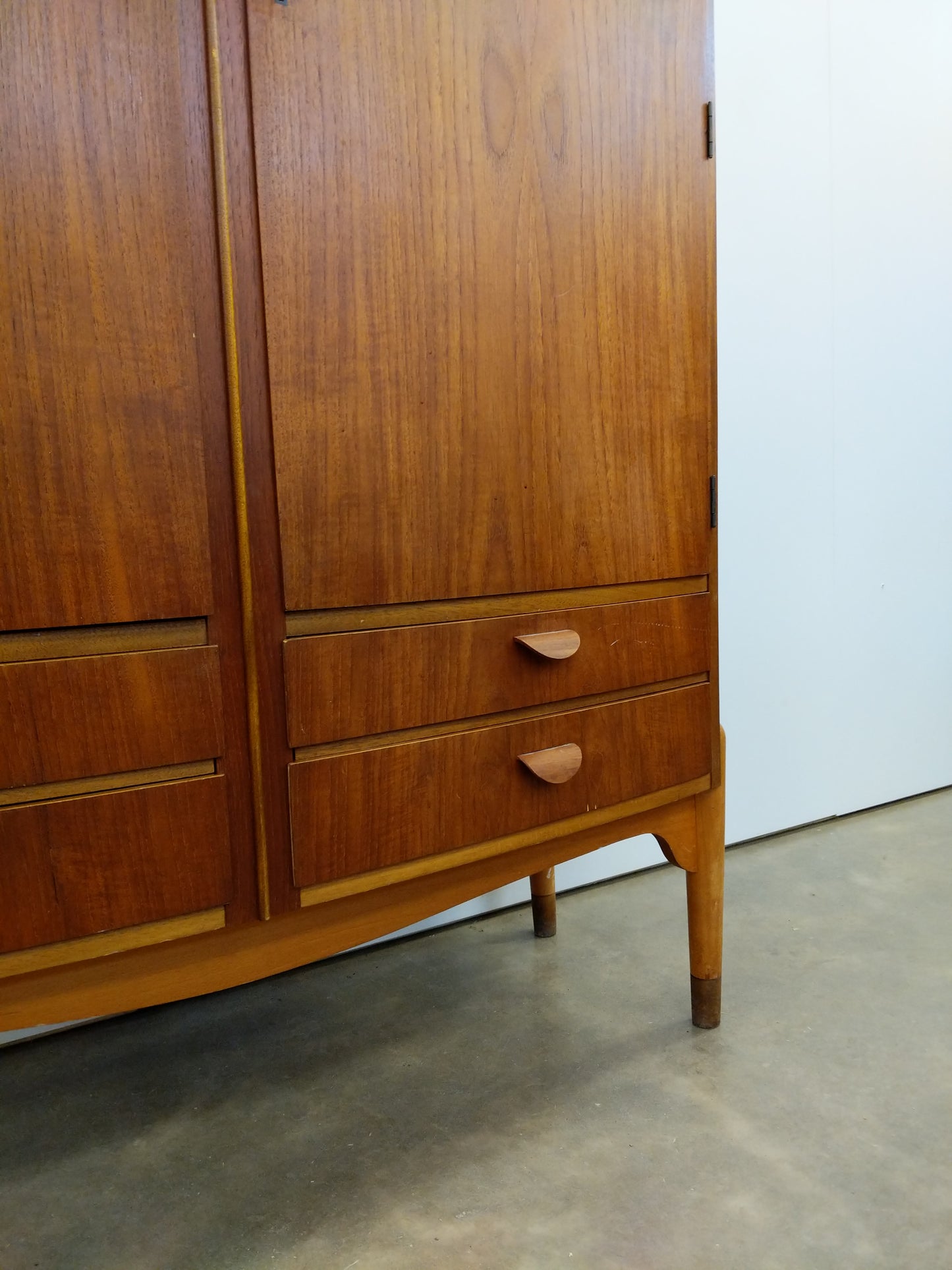 Vintage Danish Modern Teak Wardrobe / Cabinet