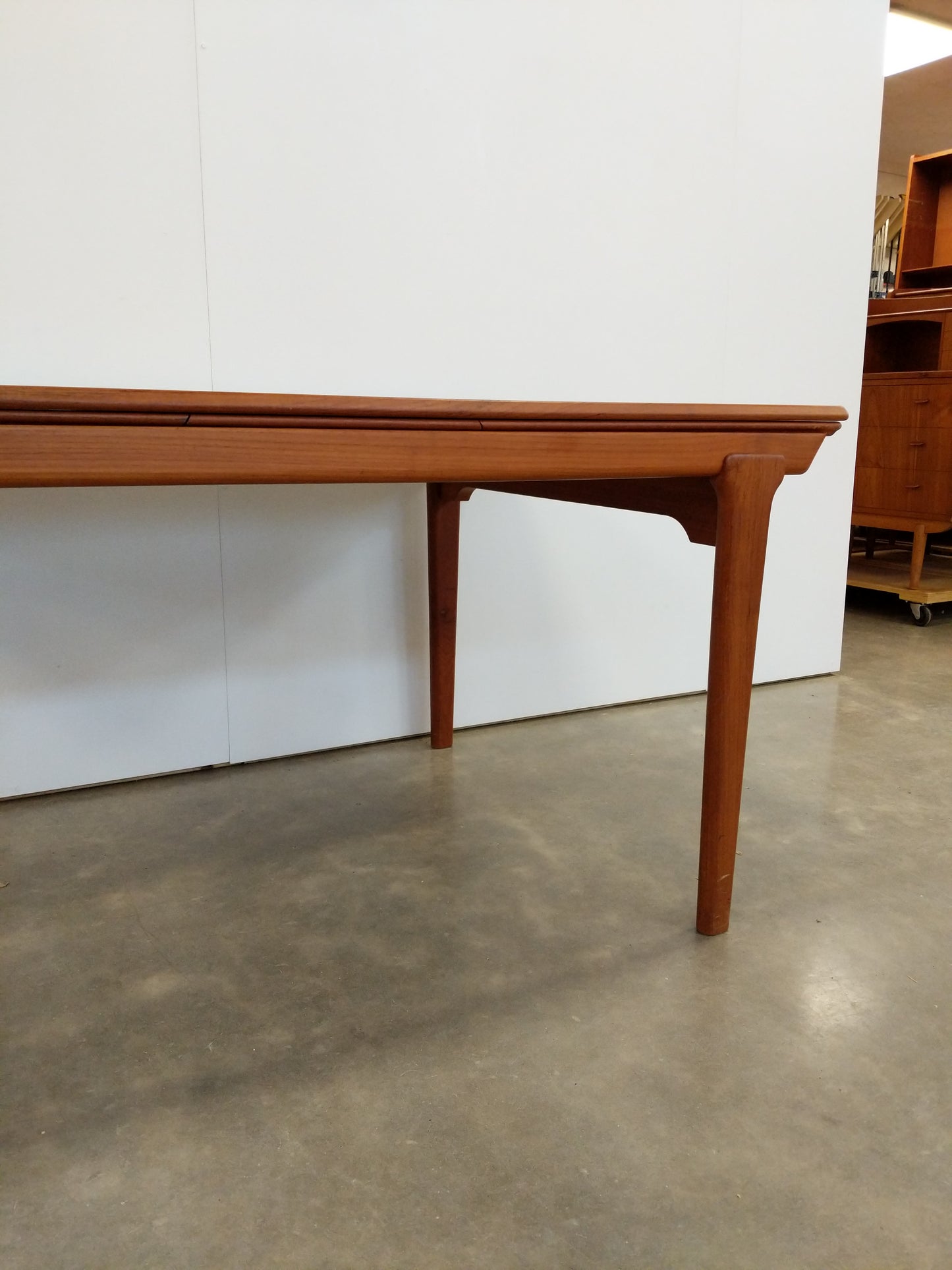 Vintage Danish Modern Teak Extendable Dining Table