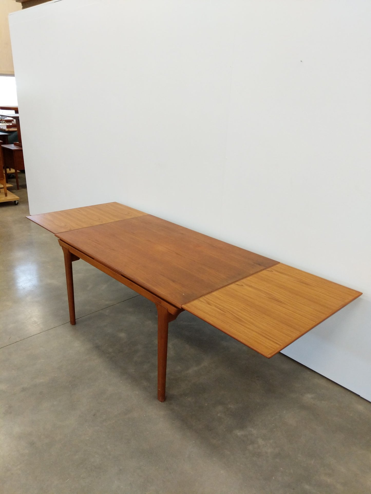 Vintage Danish Modern Teak Extendable Dining Table