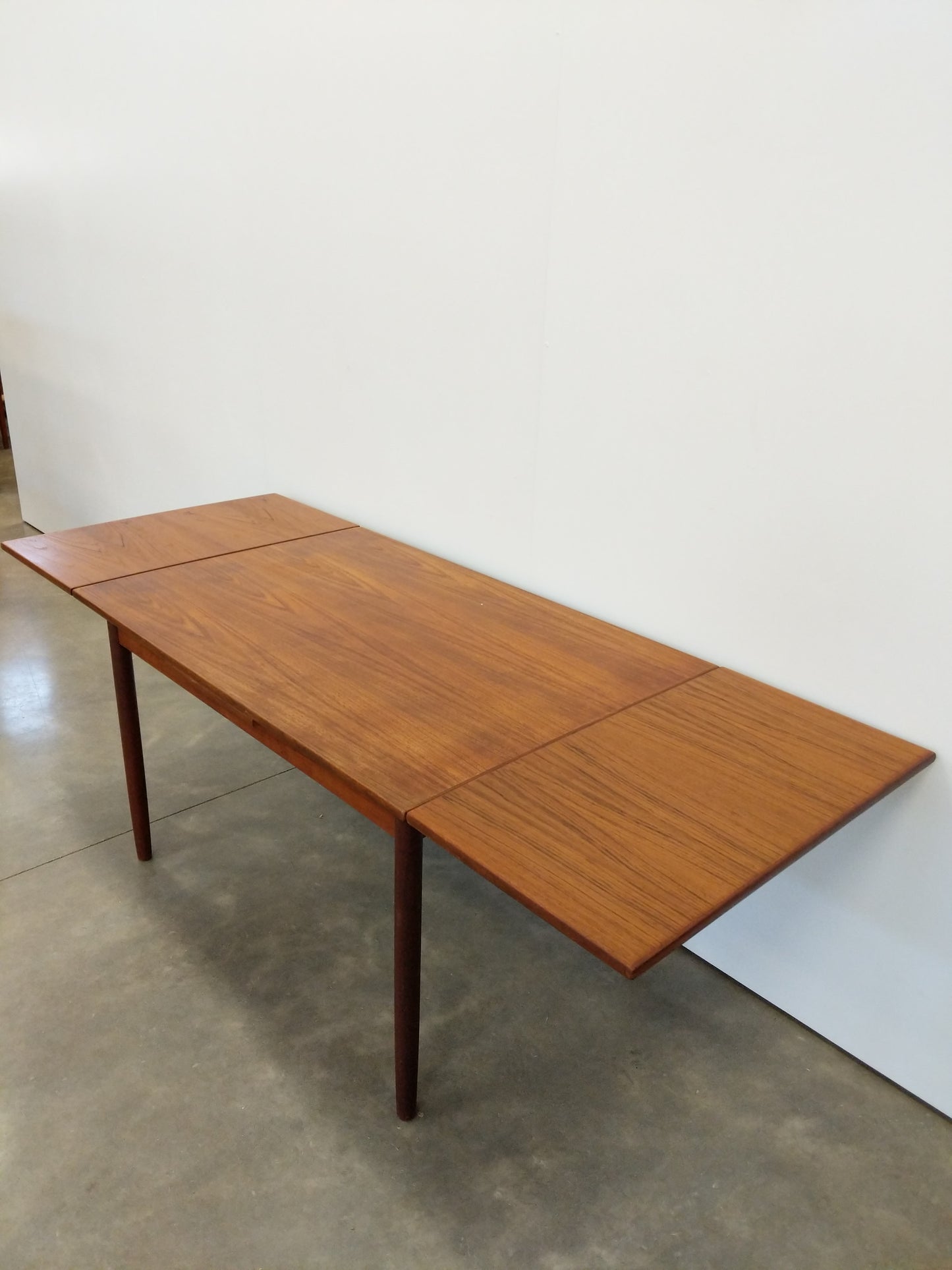 Vintage Danish Modern Teak Extendable Dining Table