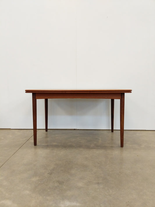 Vintage Danish Modern Teak Extendable Dining Table