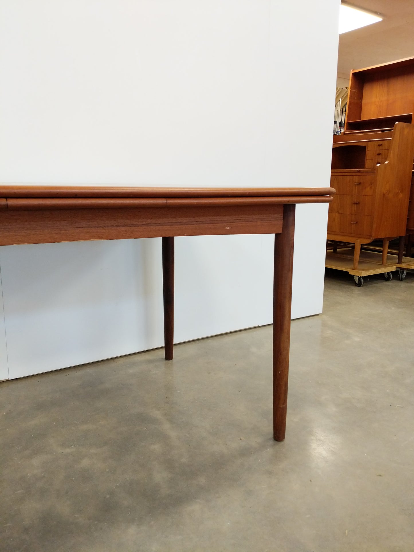 Vintage Danish Modern Teak Extendable Dining Table