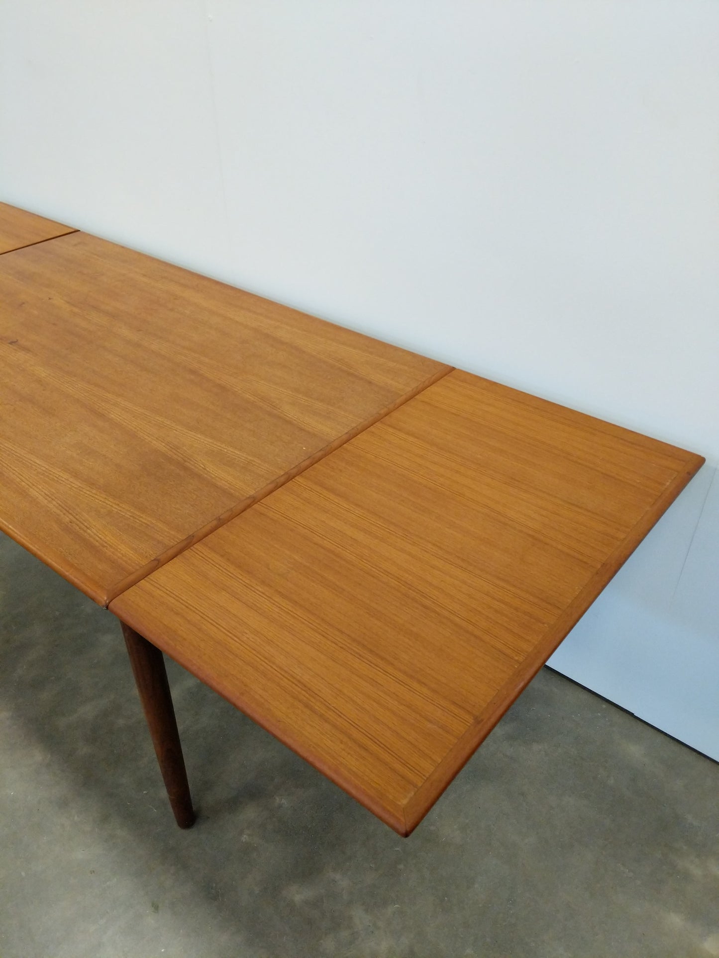 Vintage Danish Modern Teak Extendable Dining Table
