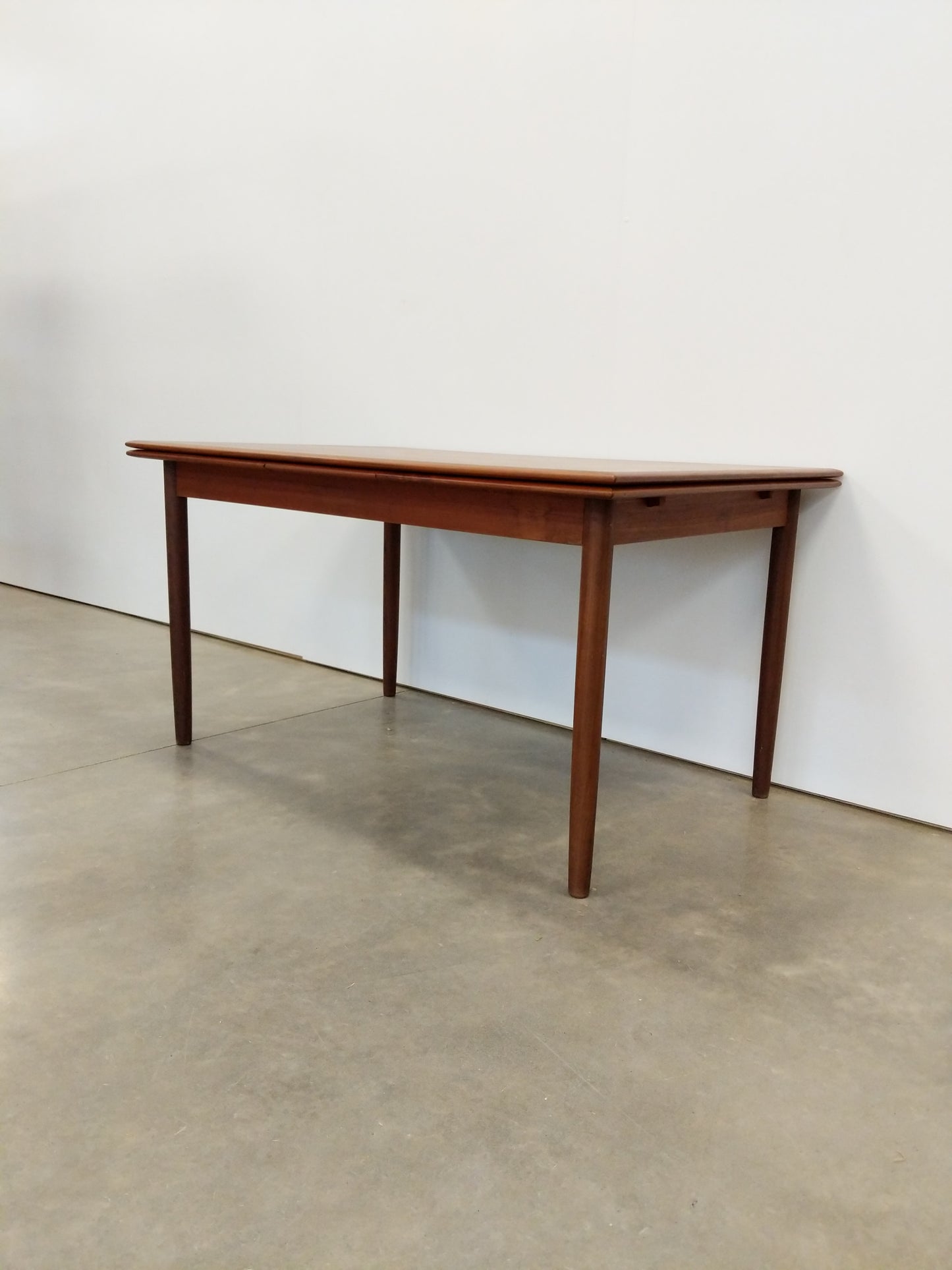 Vintage Danish Modern Teak Extendable Dining Table