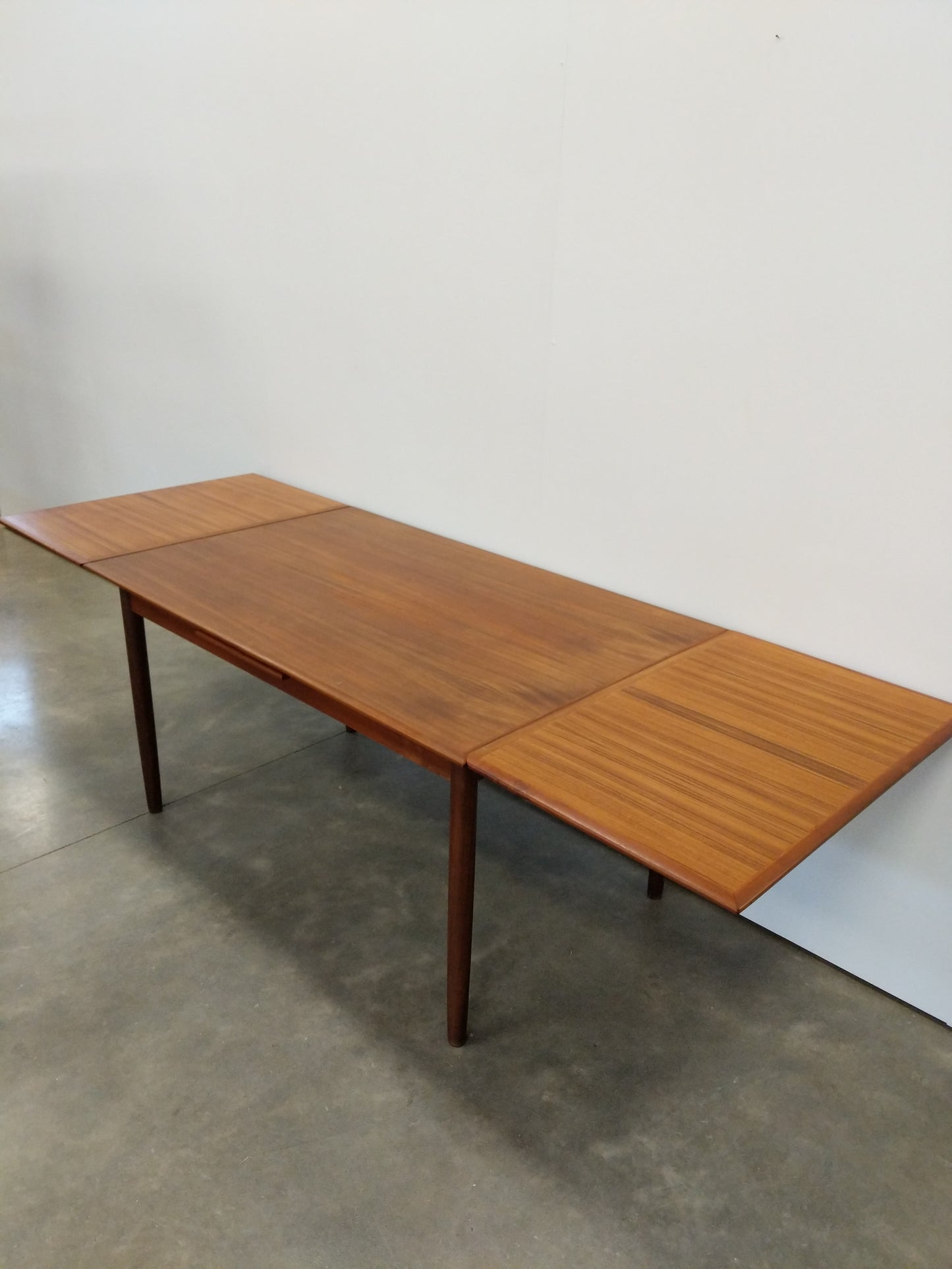 Vintage Danish Modern Teak Extendable Dining Table