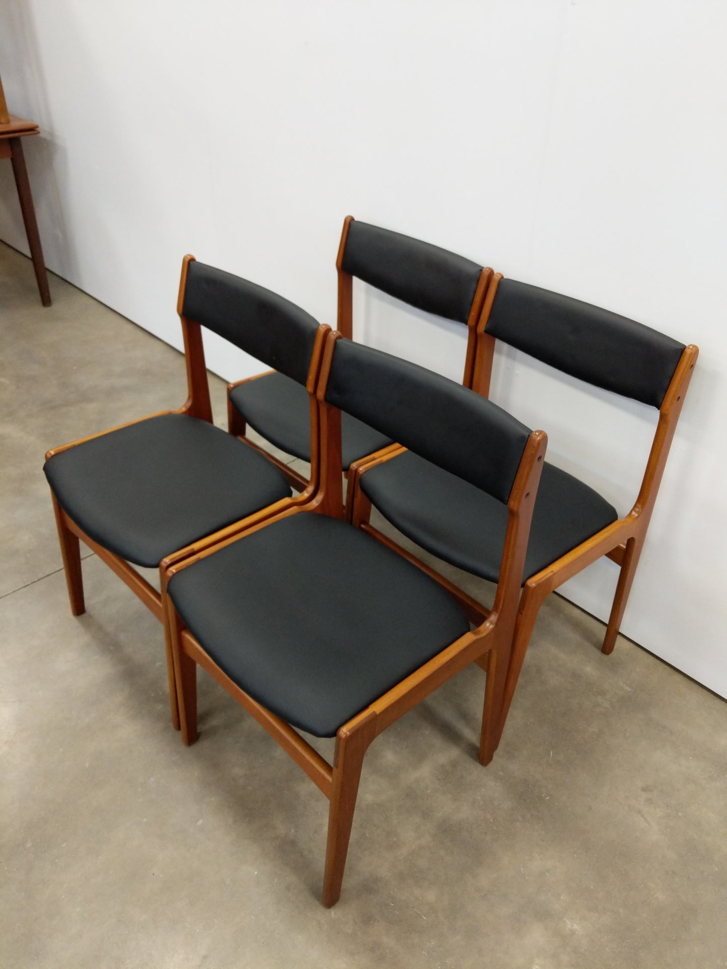 Set of 4 Vintage Danish Modern Dining Chairs by Erik Buch