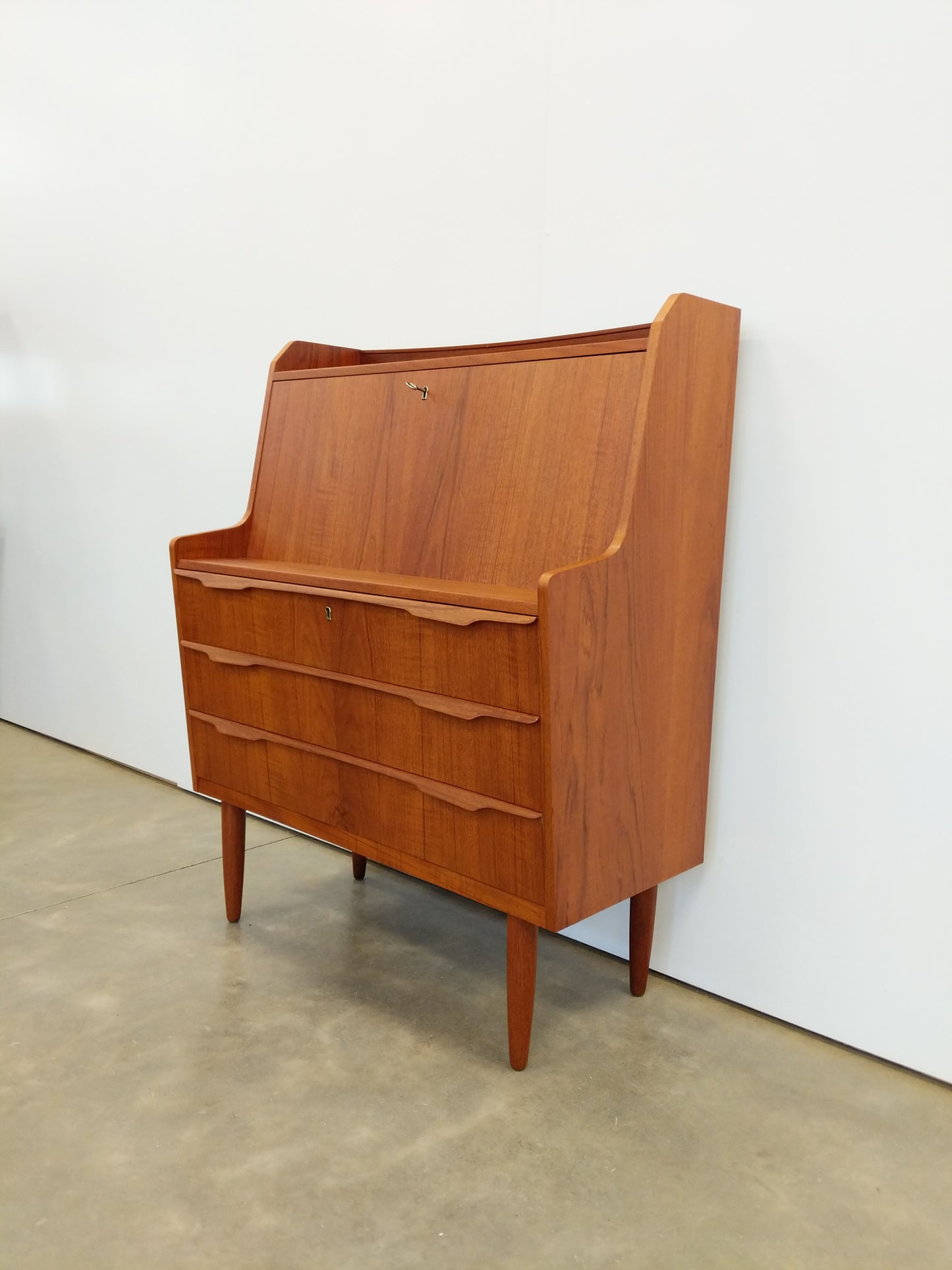Vintage Danish Modern Teak Secretary Desk