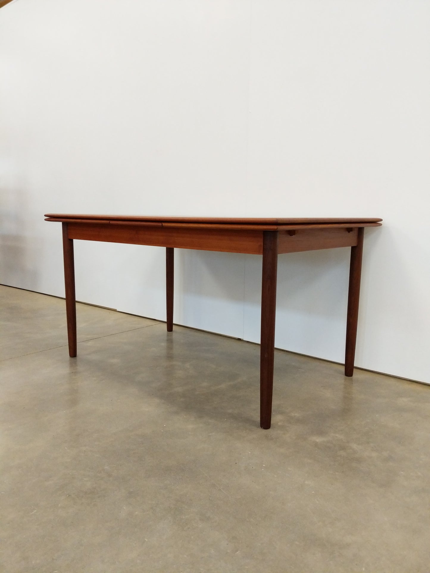 Vintage Danish Modern Teak Extendable Dining Table