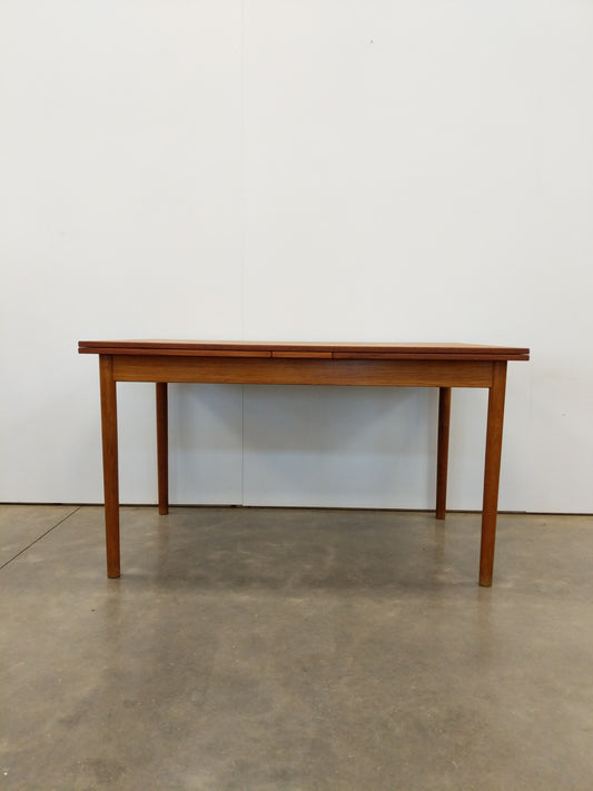 Vintage Danish Modern Teak Extendable Dining Table by FDB Møbler
