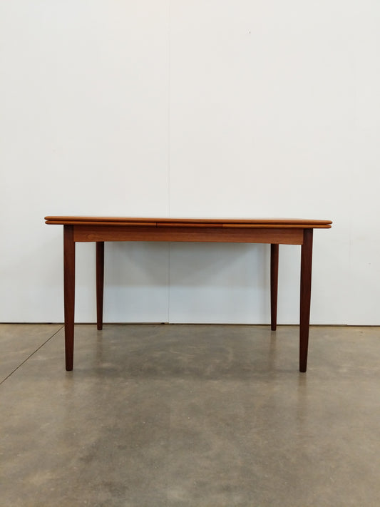Vintage Danish Modern Teak Extendable Dining Table