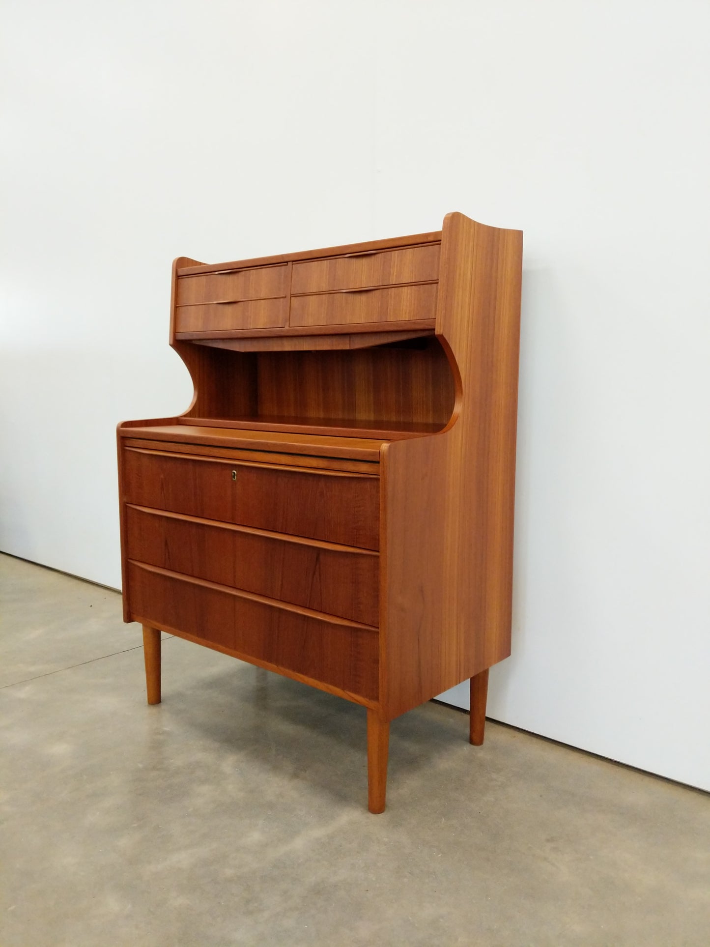 Vintage Danish Modern Teak Secretary Desk / Vanity