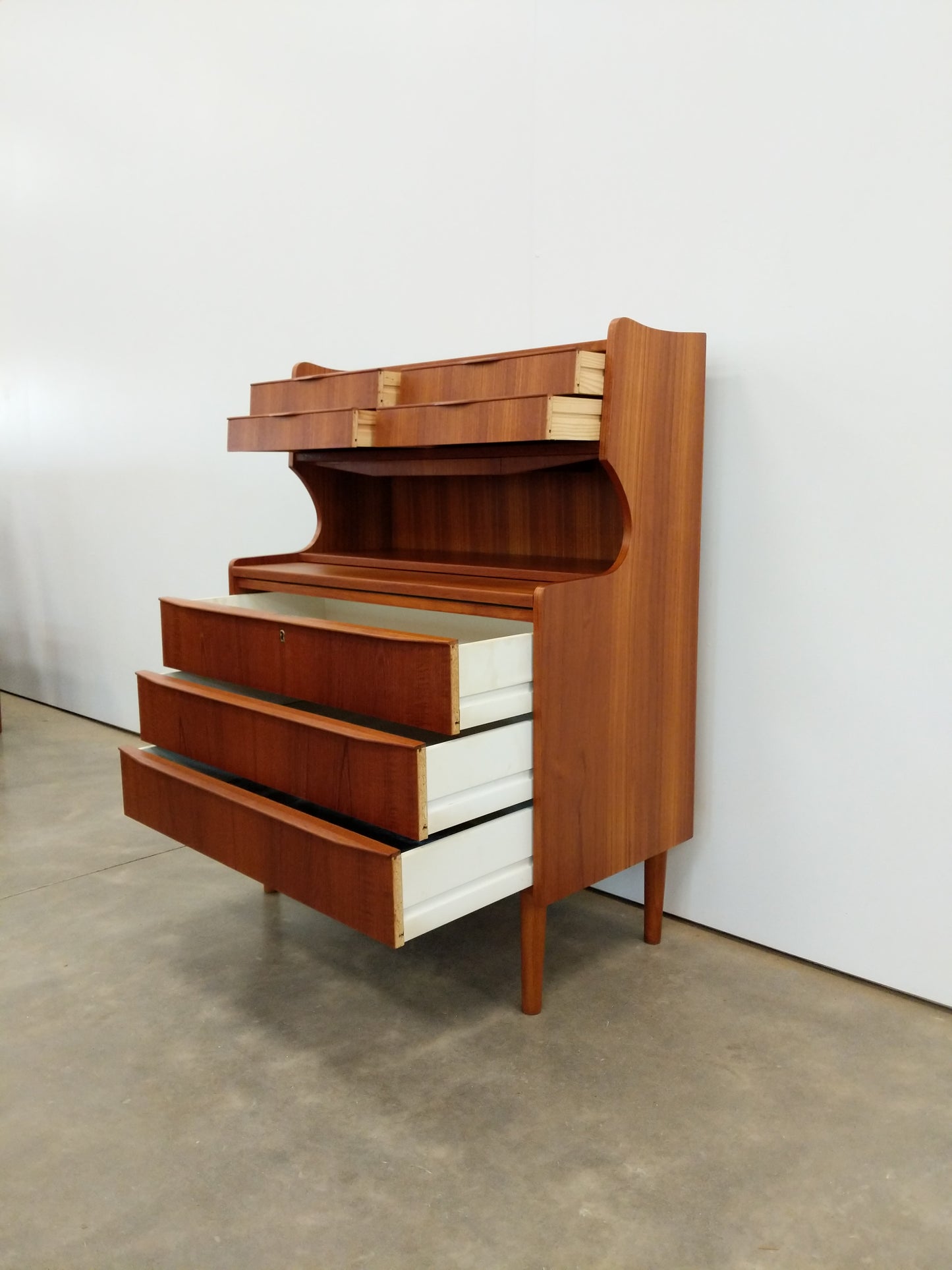 Vintage Danish Modern Teak Secretary Desk / Vanity