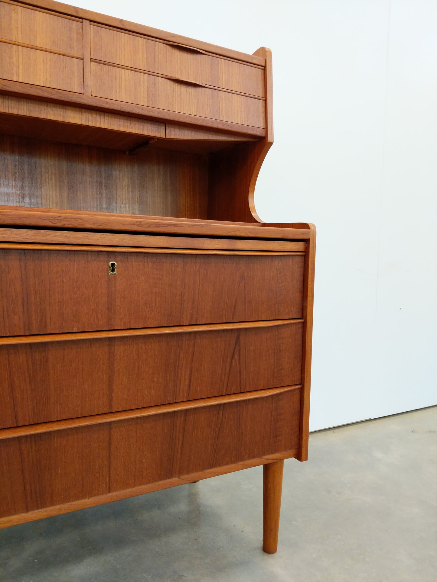 Vintage Danish Modern Teak Secretary Desk / Vanity